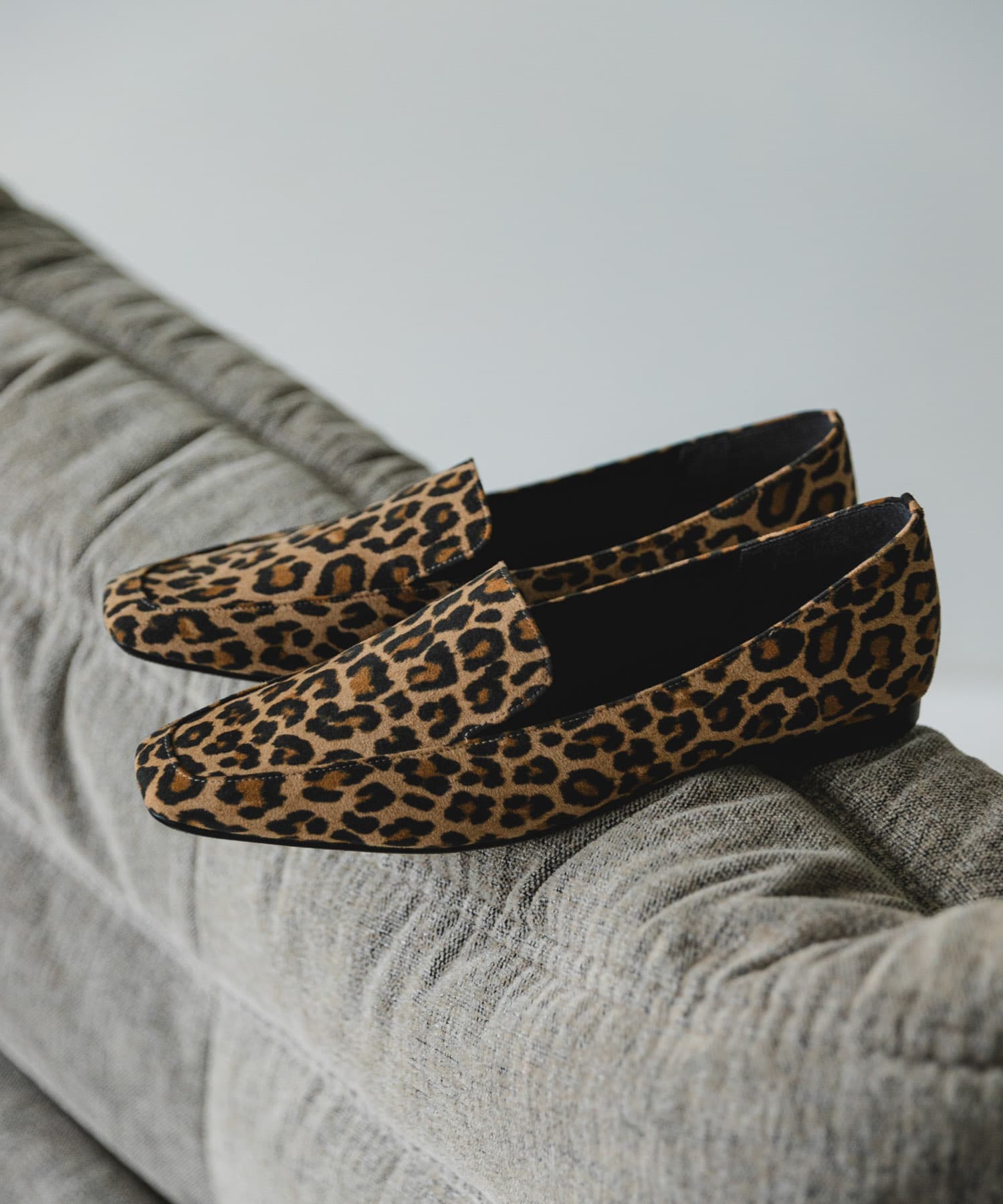 『MADE IN JAPAN』スクエアトゥローファー LEOPARD 36