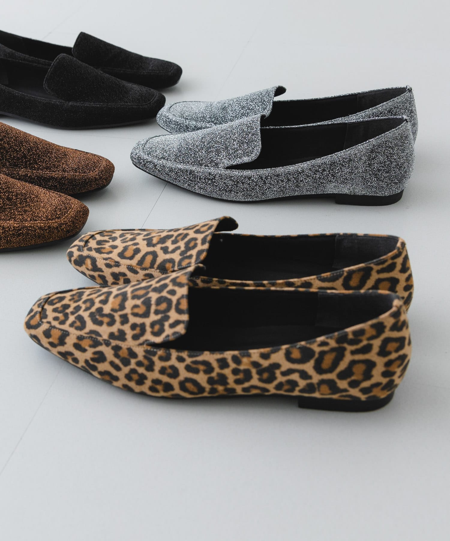 『MADE IN JAPAN』スクエアトゥローファー LEOPARD 36