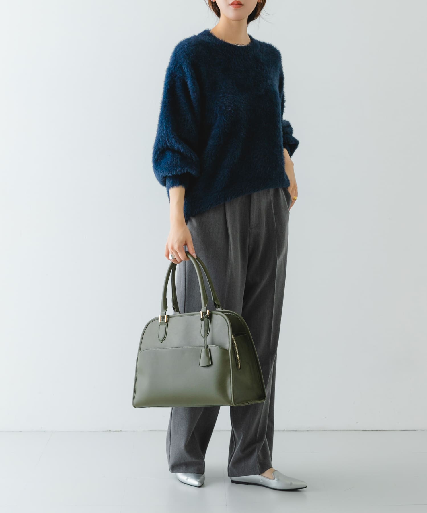 ハートフラットシューズ SILVER 37