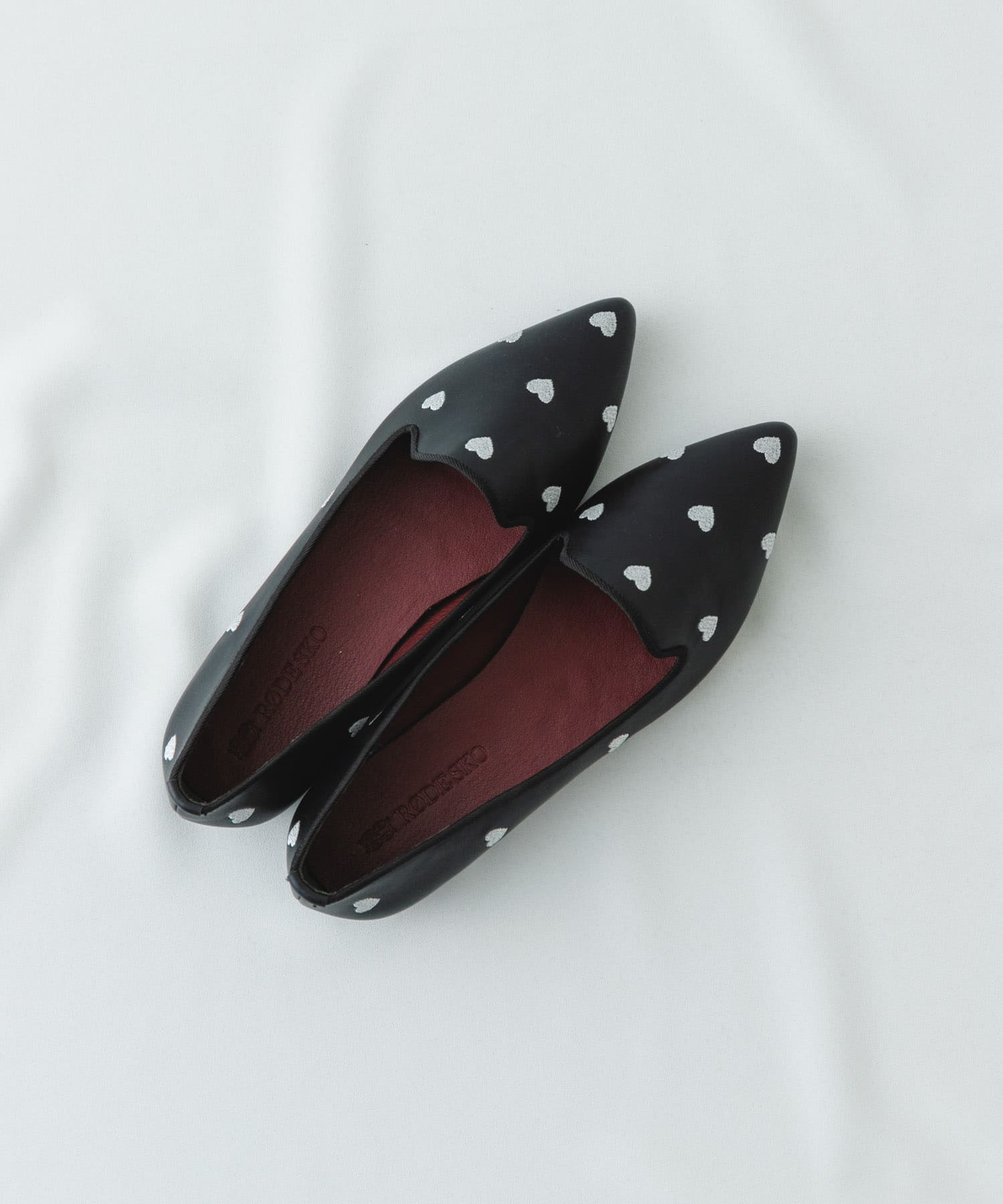 ハートフラットシューズ BLACK 36