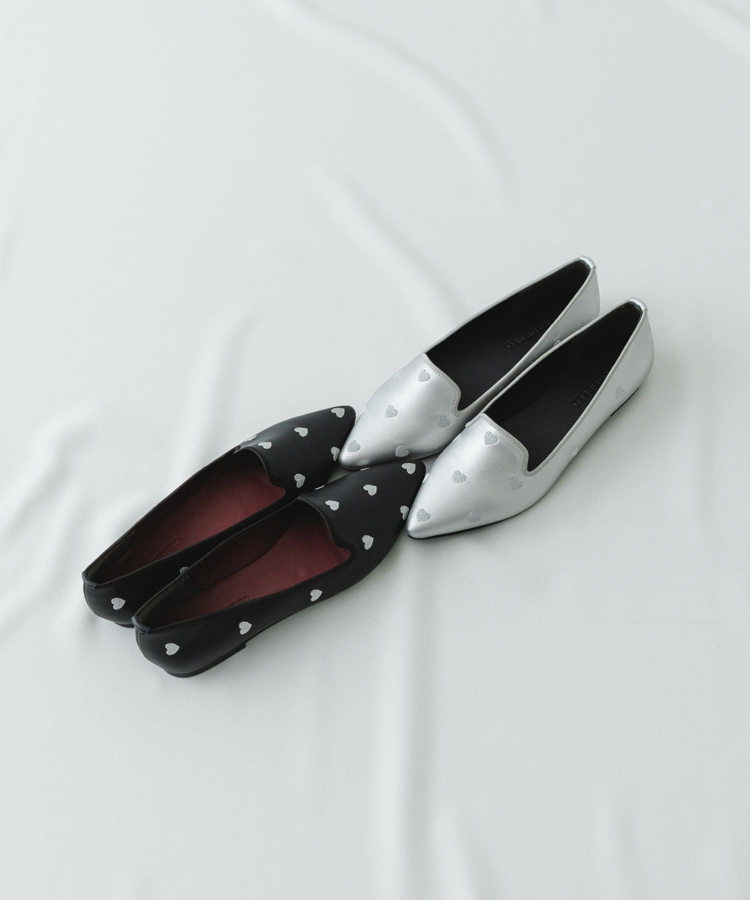 ハートフラットシューズ BLACK 36