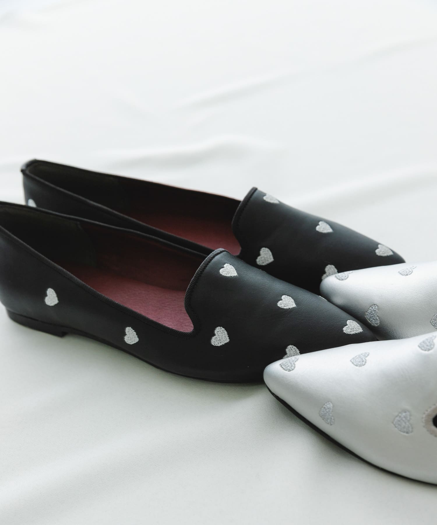 ハートフラットシューズ BLACK 36