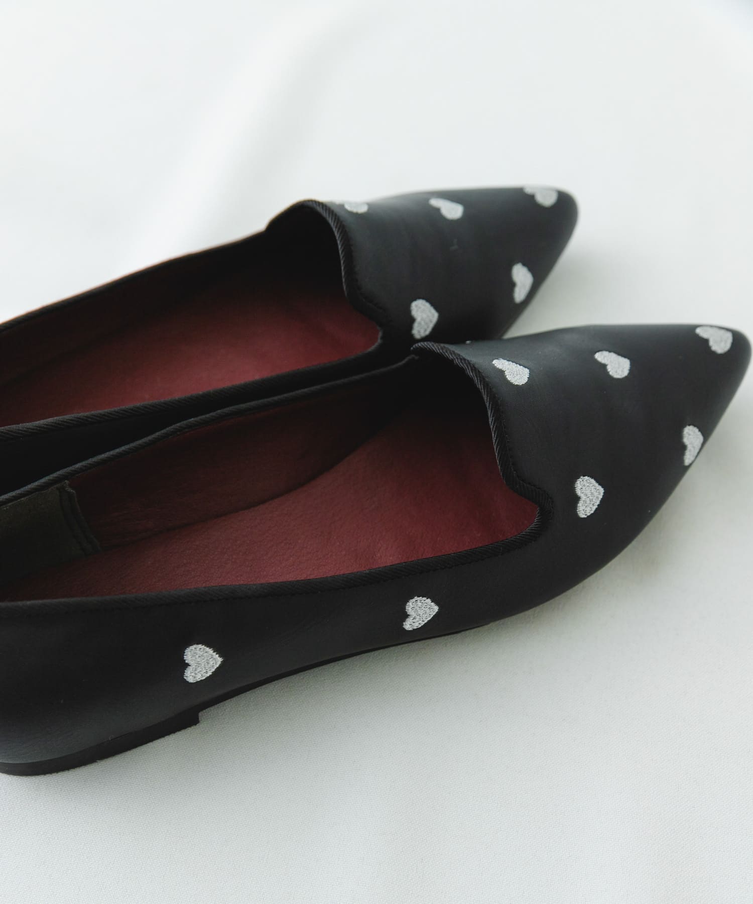 ハートフラットシューズ BLACK 36