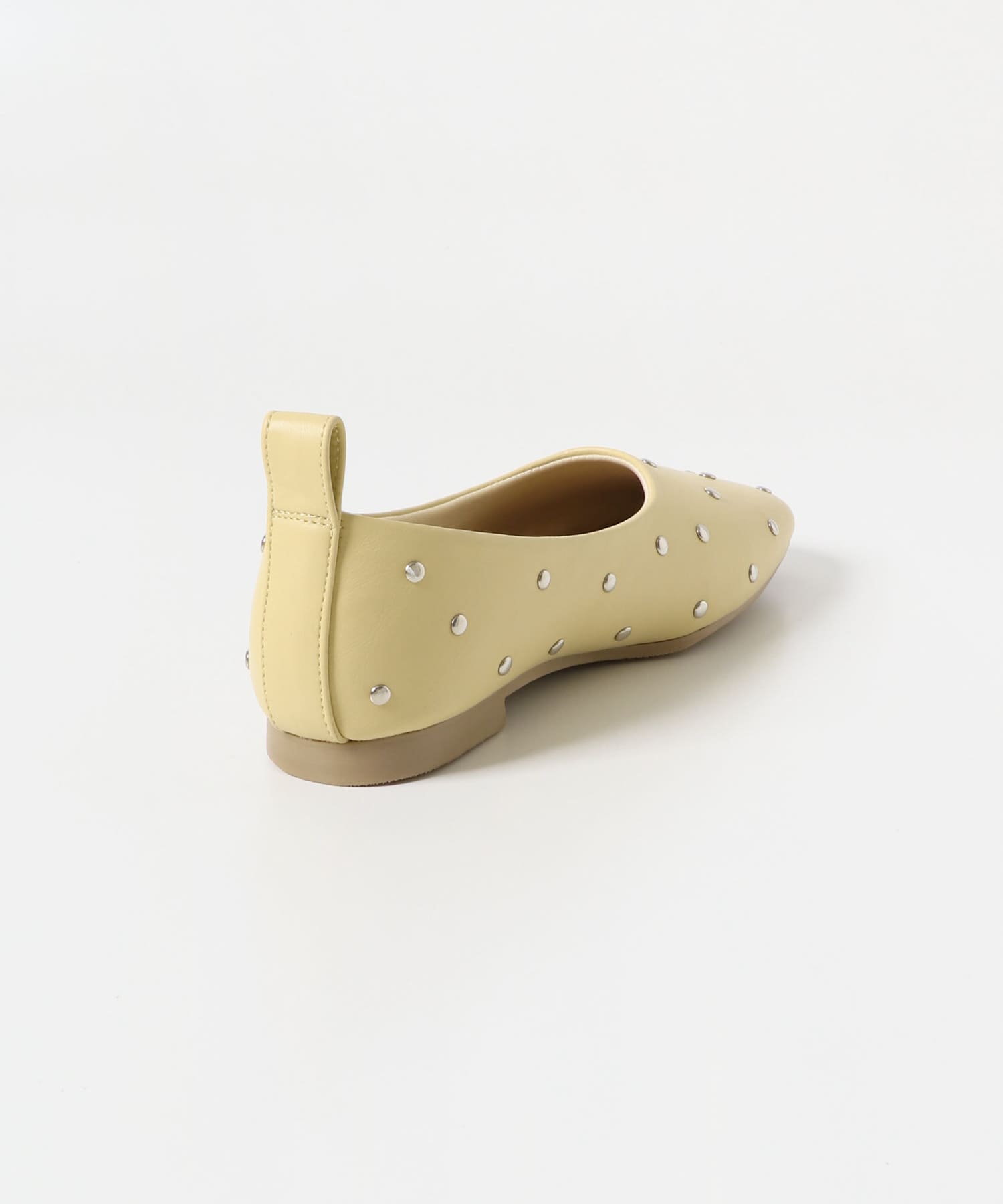 スタッズフラットシューズ EGG BEIGE 36