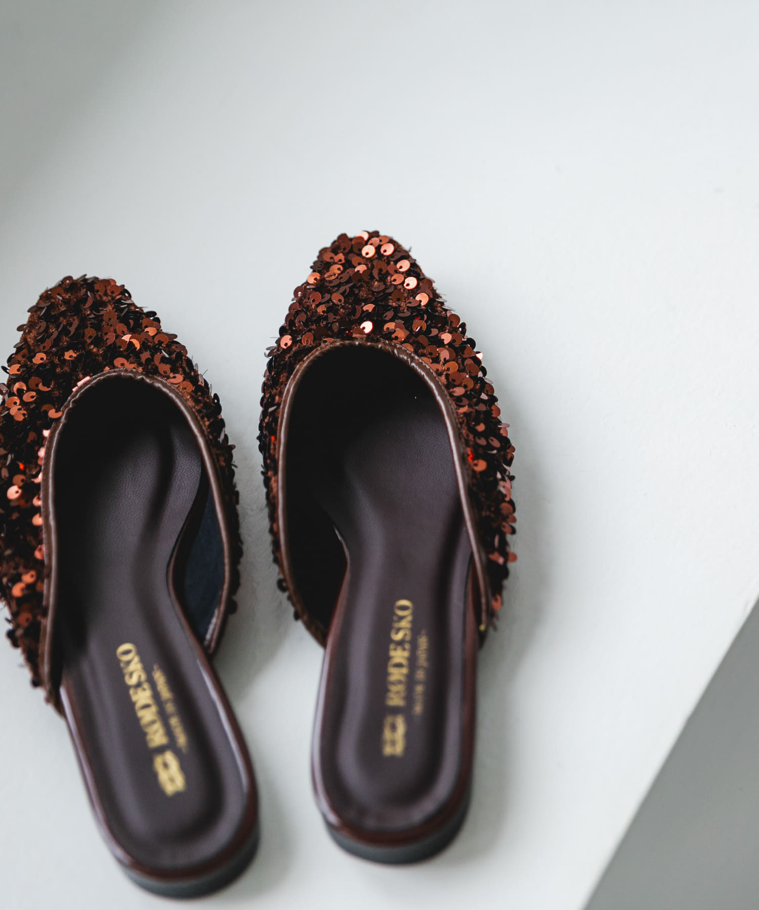 『MADE IN JAPAN』スパンコールミュール BROWN 37