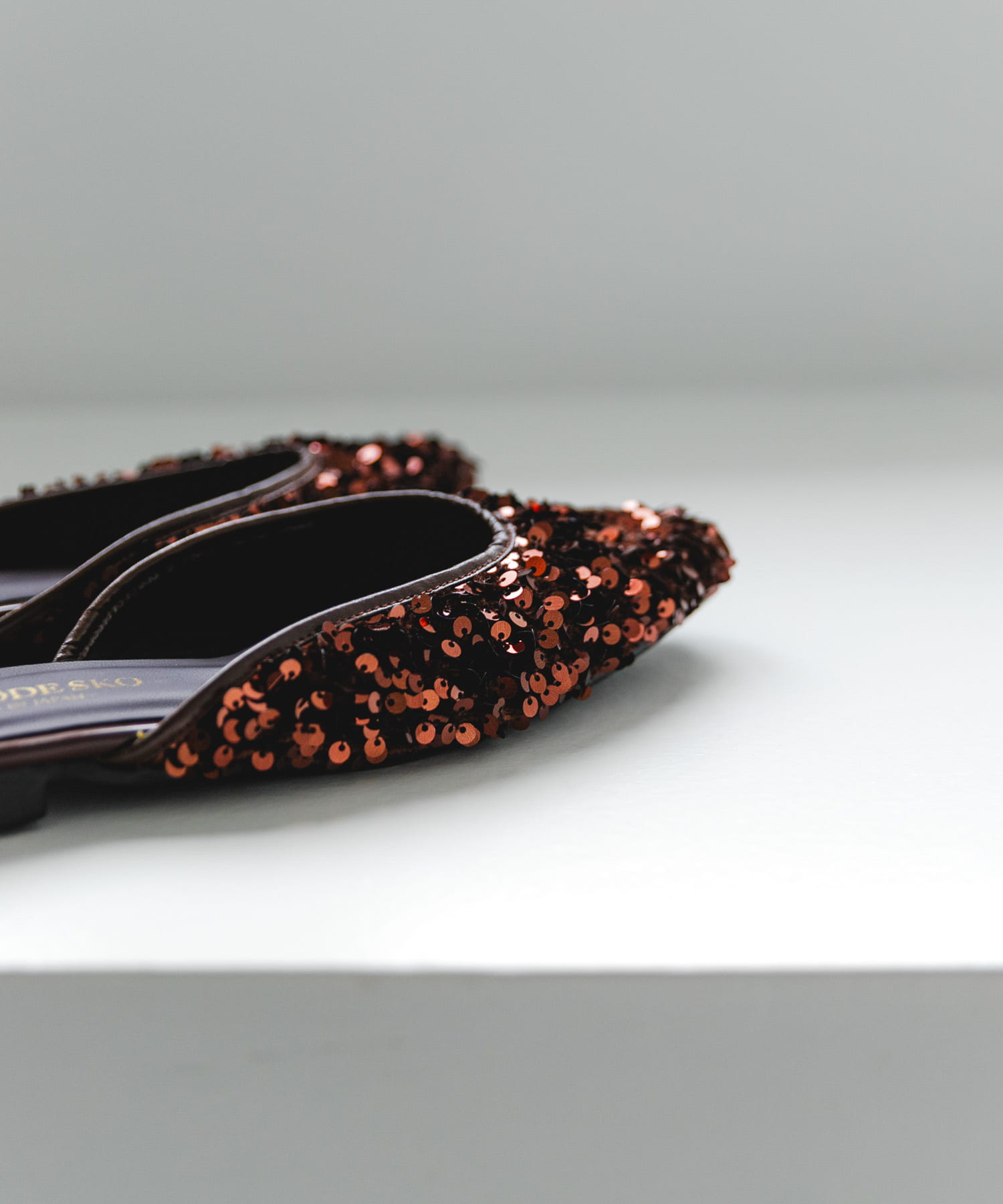 『MADE IN JAPAN』スパンコールミュール BROWN 37