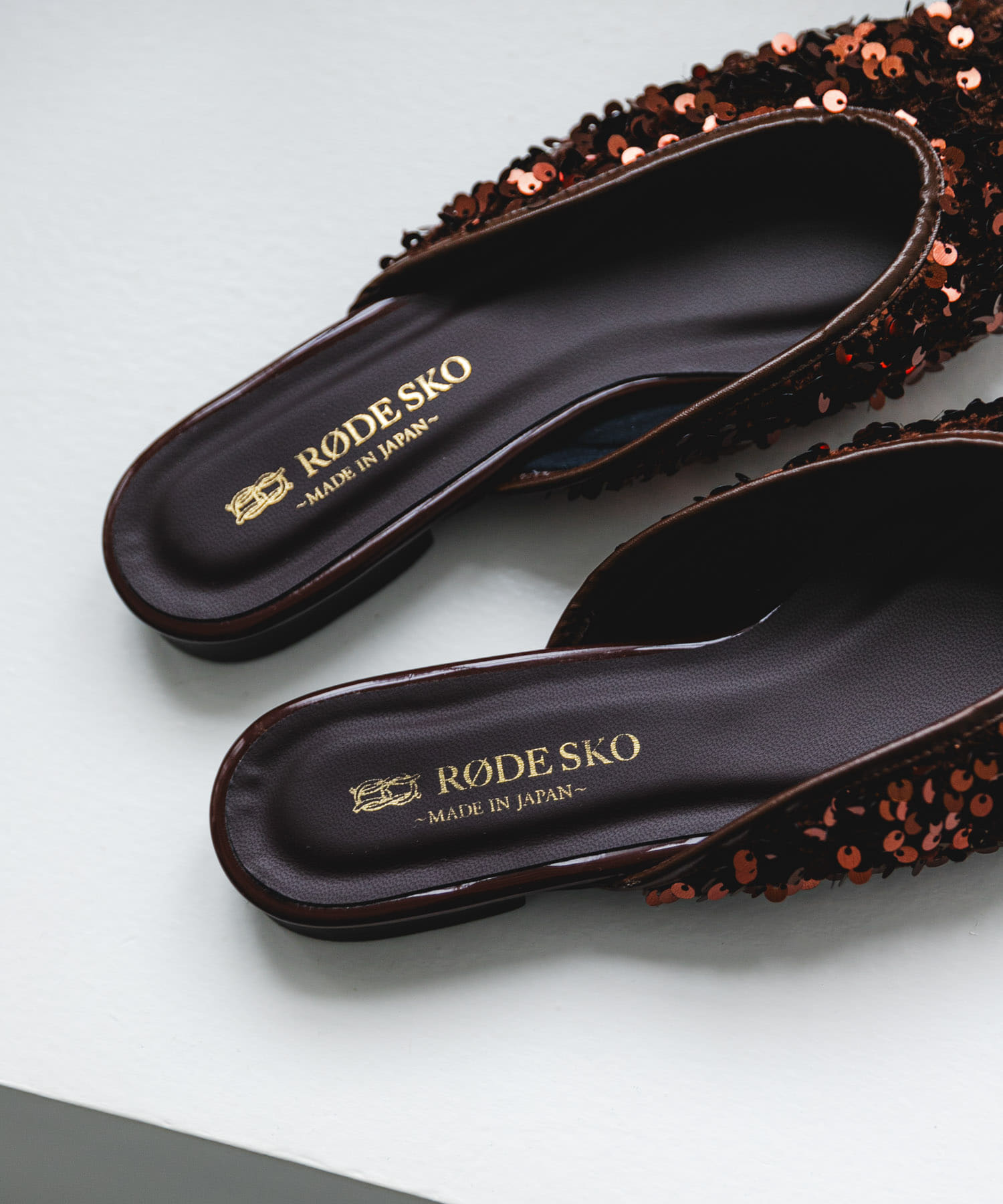 『MADE IN JAPAN』スパンコールミュール BROWN 37