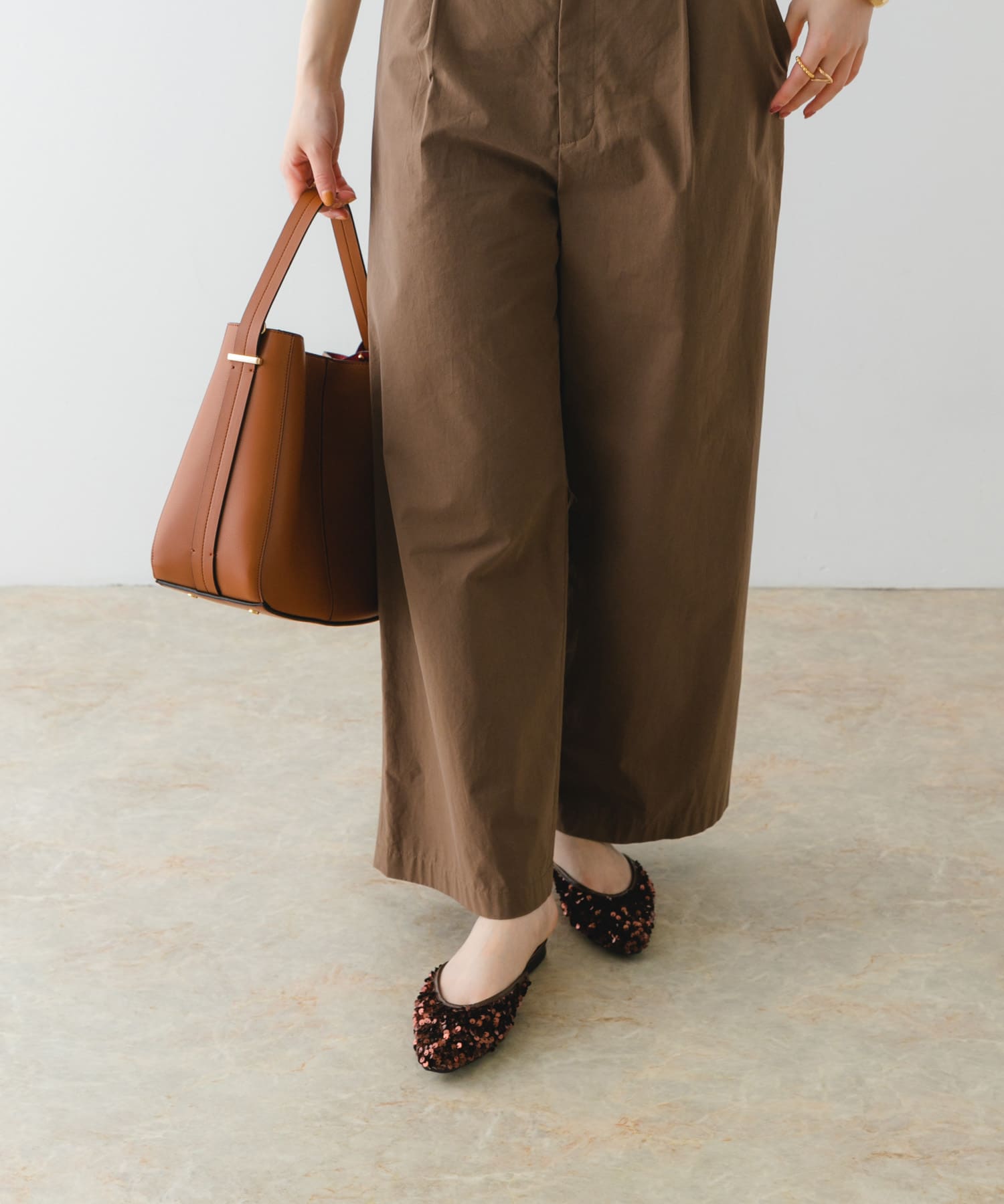 『MADE IN JAPAN』スパンコールミュール BROWN 38