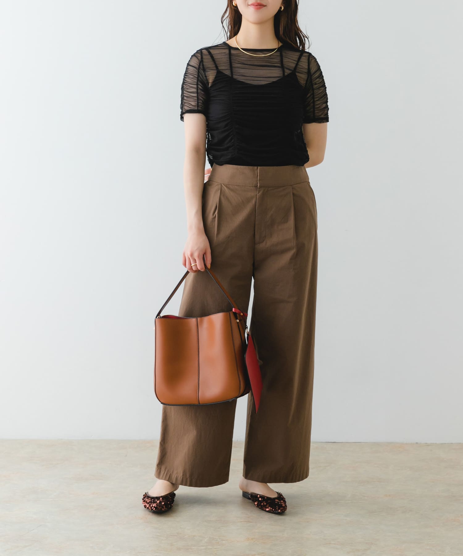 『MADE IN JAPAN』スパンコールミュール BROWN 37