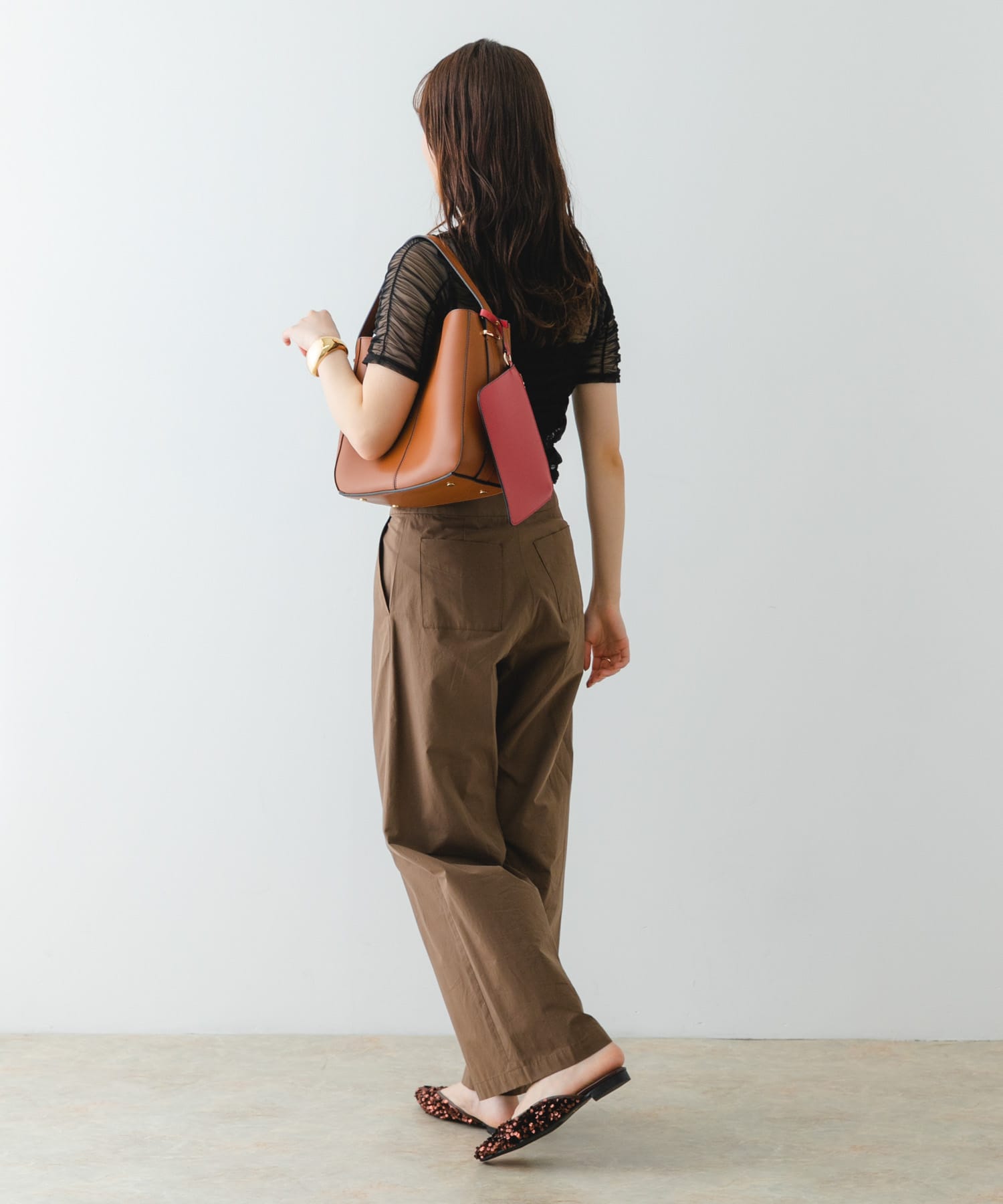 『MADE IN JAPAN』スパンコールミュール BROWN 37