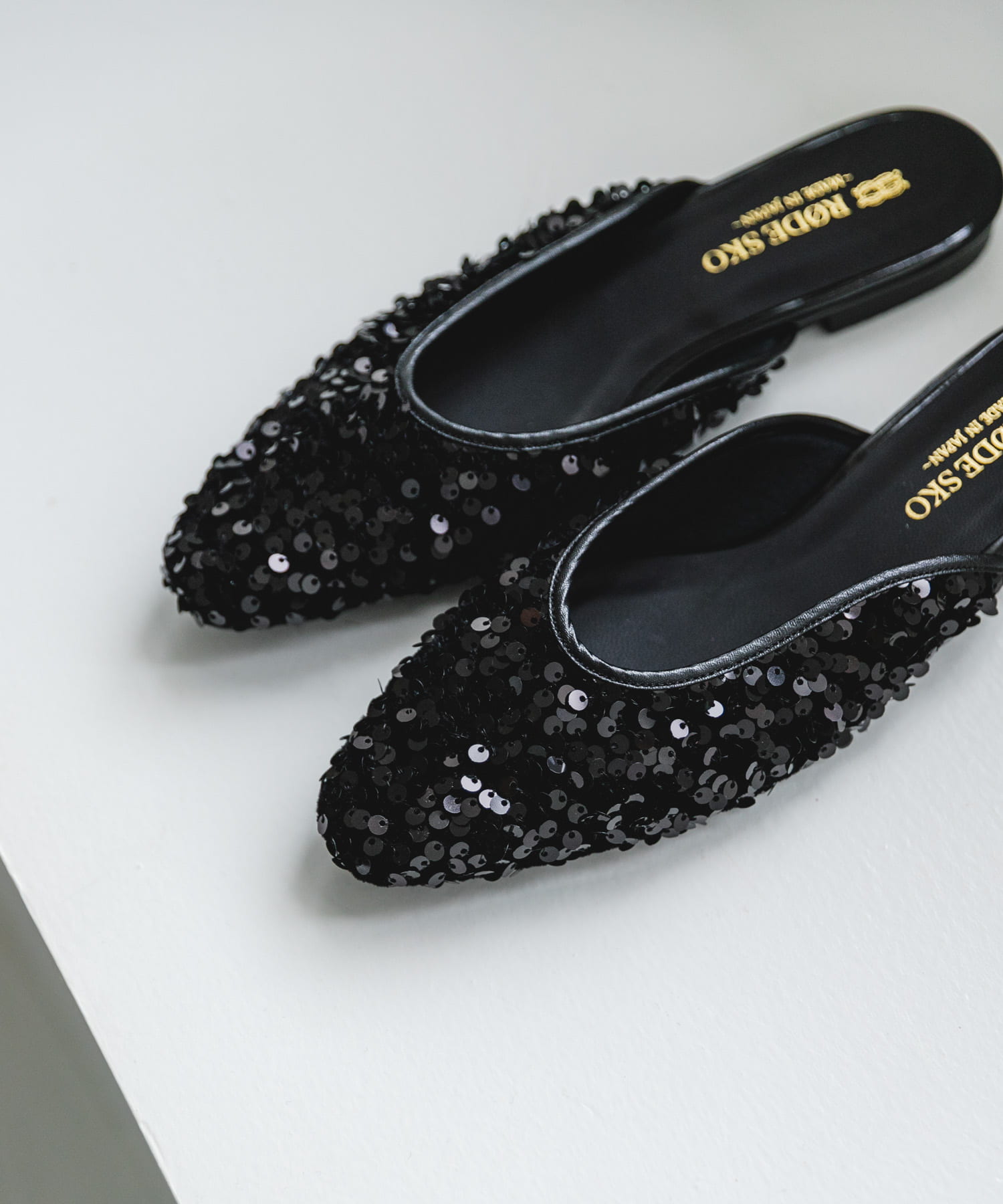 『MADE IN JAPAN』スパンコールミュール BLACK 37