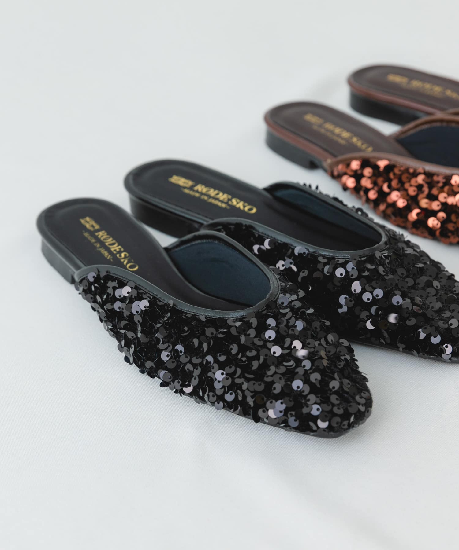 『MADE IN JAPAN』スパンコールミュール BLACK 37