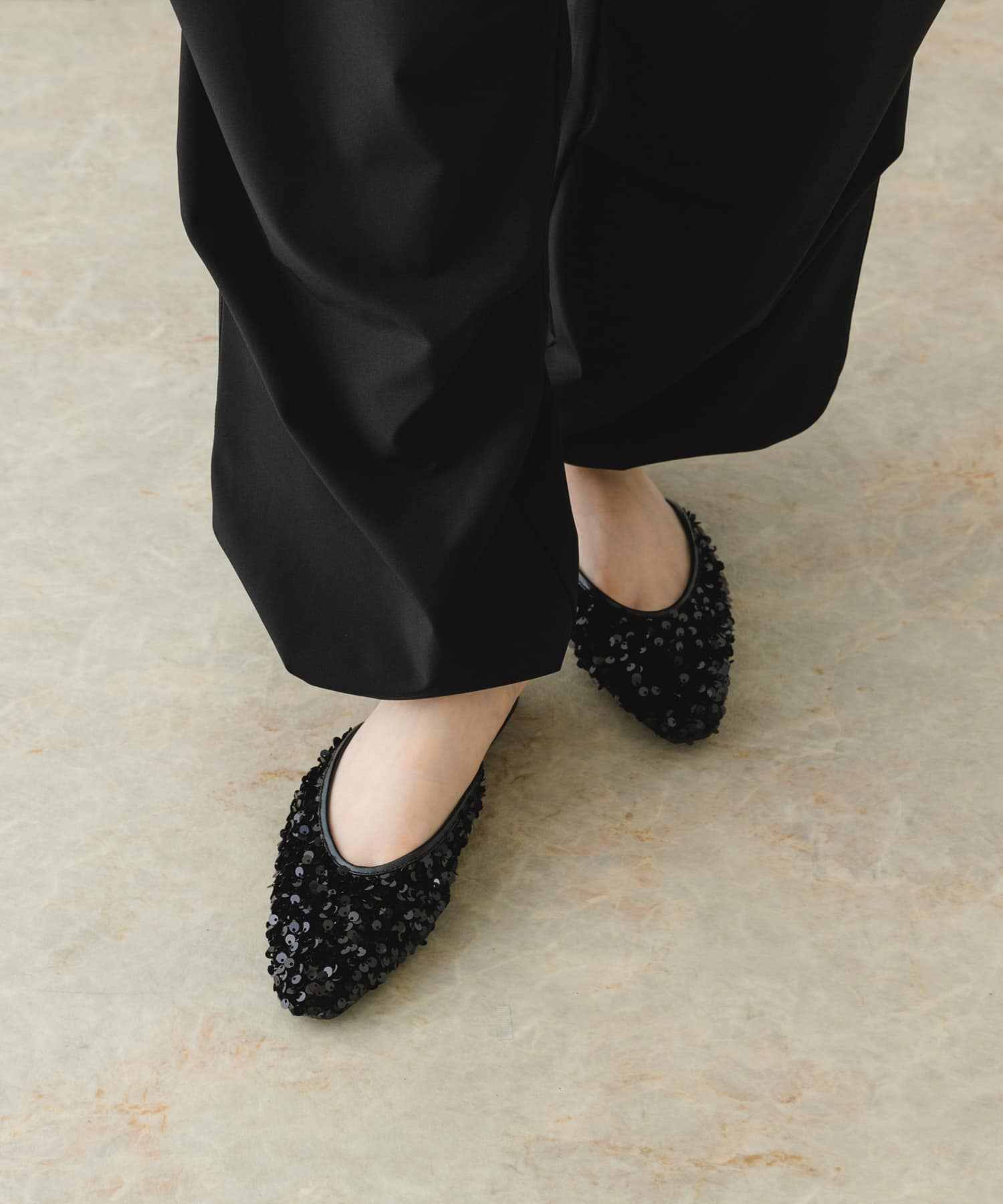 『MADE IN JAPAN』スパンコールミュール BLACK 37