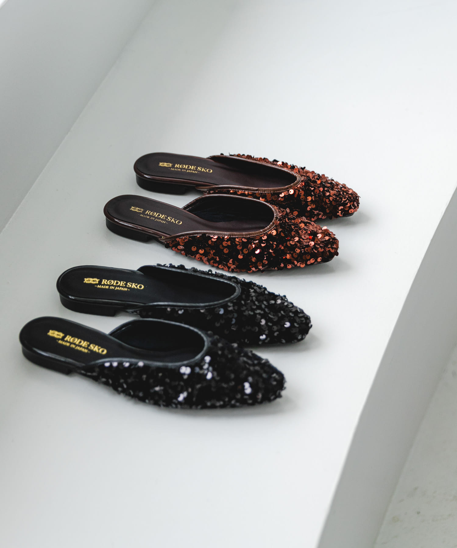 『MADE IN JAPAN』スパンコールミュール BLACK 37