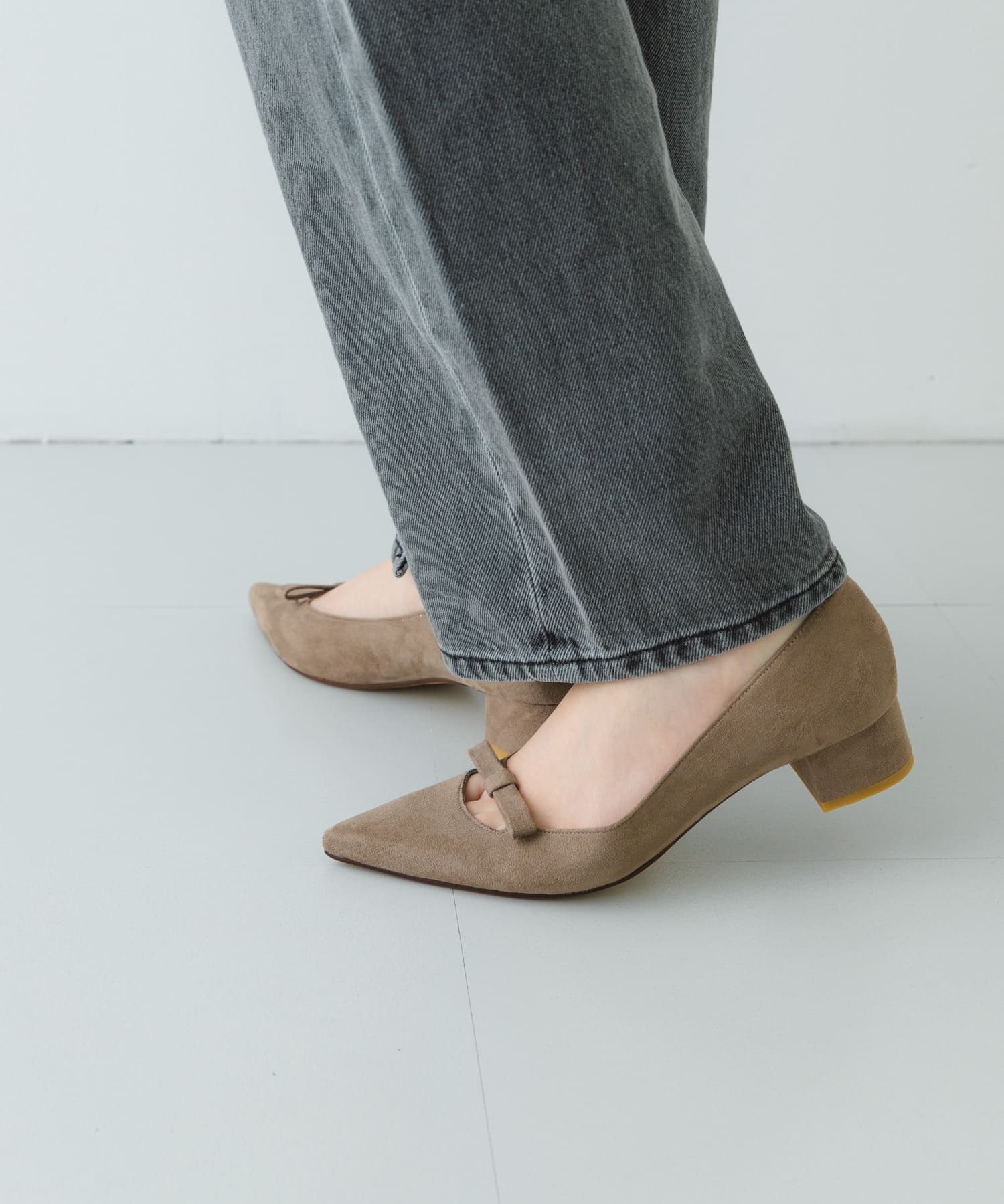 『MADE IN JAPAN』リボンパンプス GRAY 36