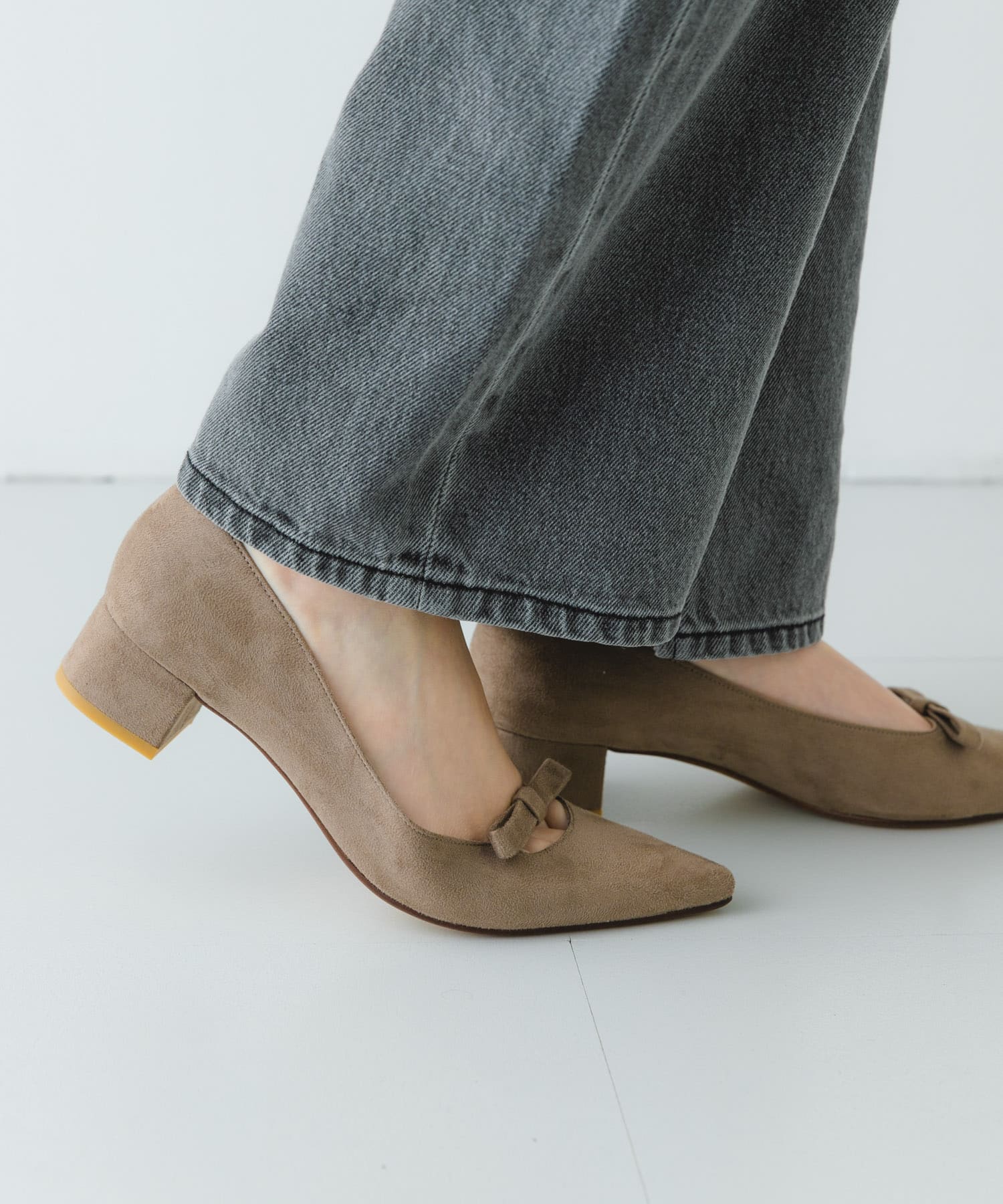『MADE IN JAPAN』リボンパンプス GRAY 36