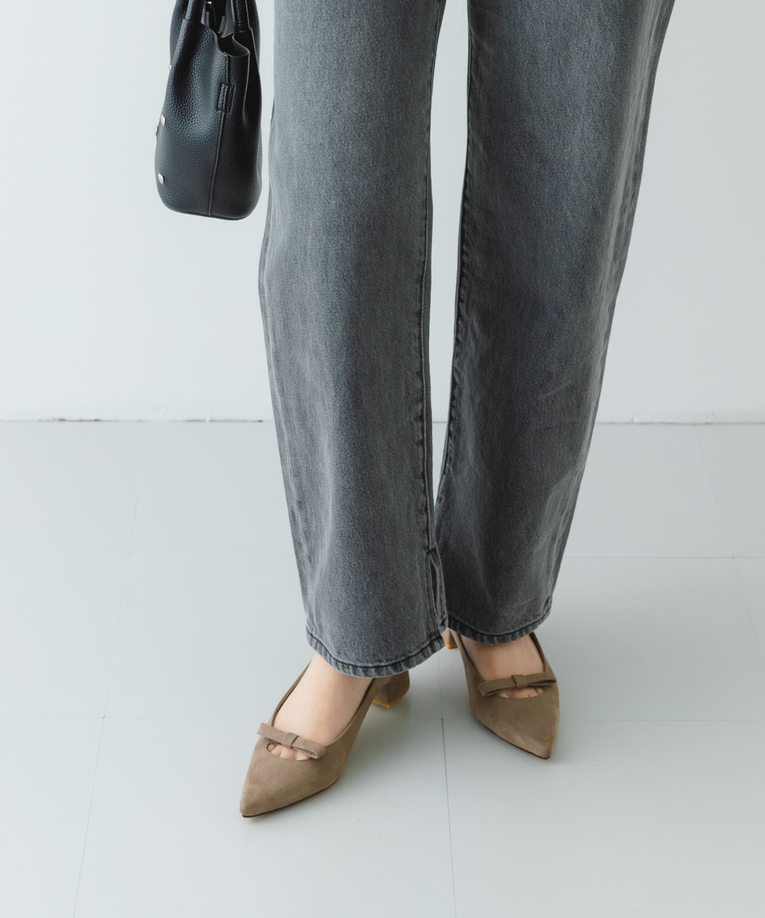 『MADE IN JAPAN』リボンパンプス GRAY 36
