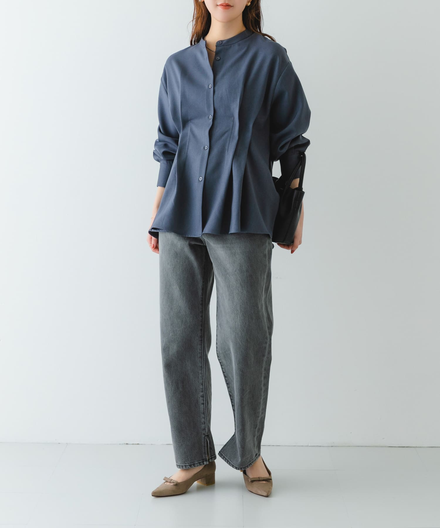 『MADE IN JAPAN』リボンパンプス GRAY 36