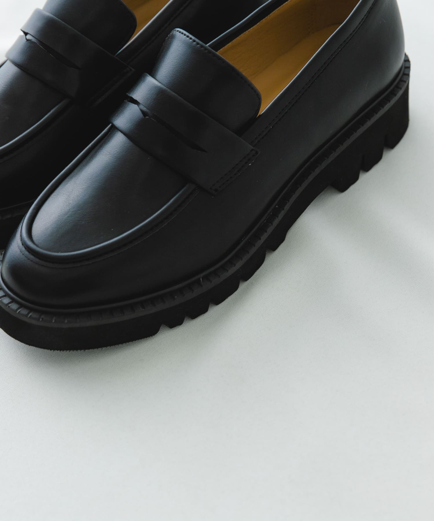 プラットフォームローファー(36 BLACK): シューズ｜URBAN
