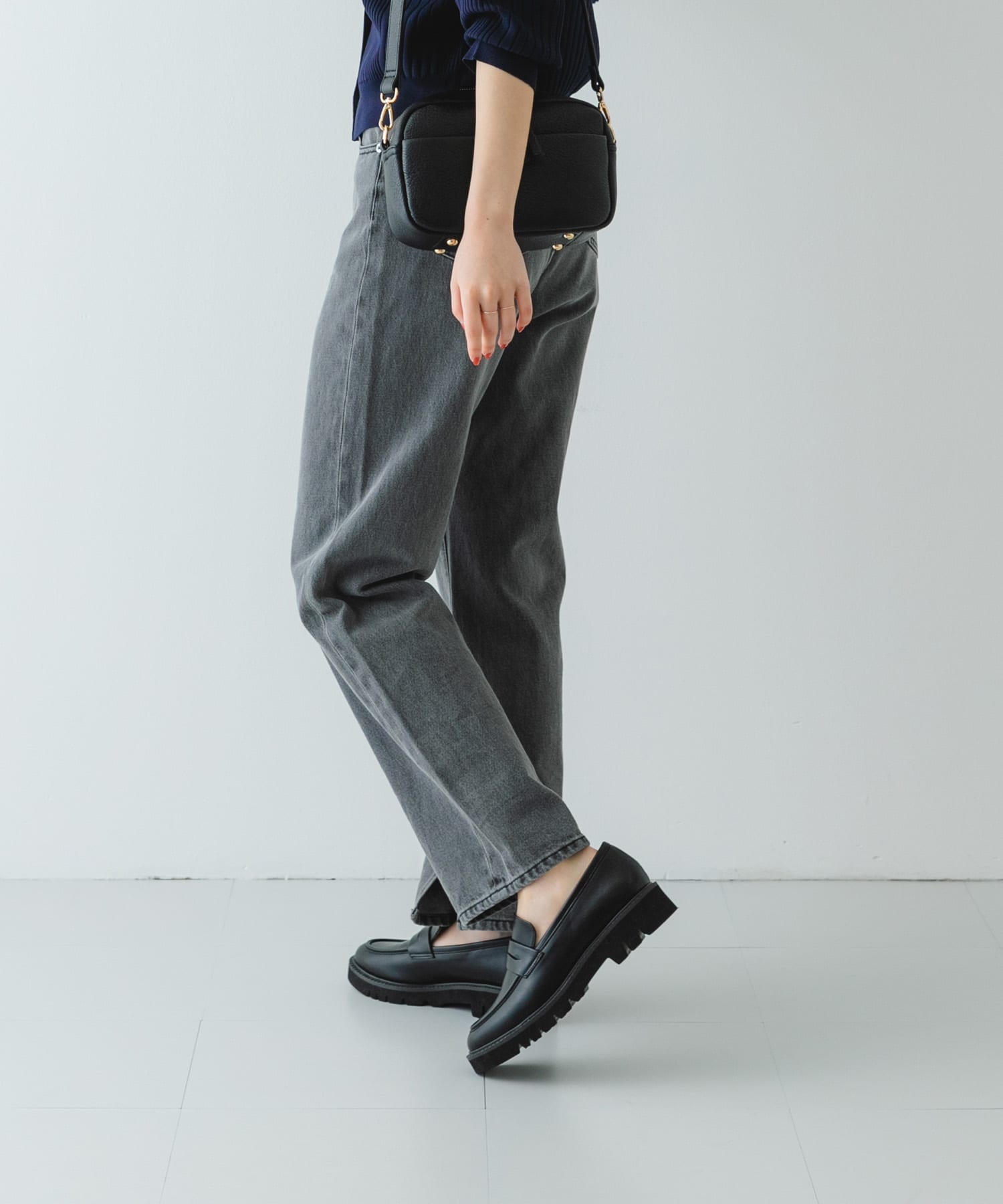 プラットフォームローファー BLACK 37
