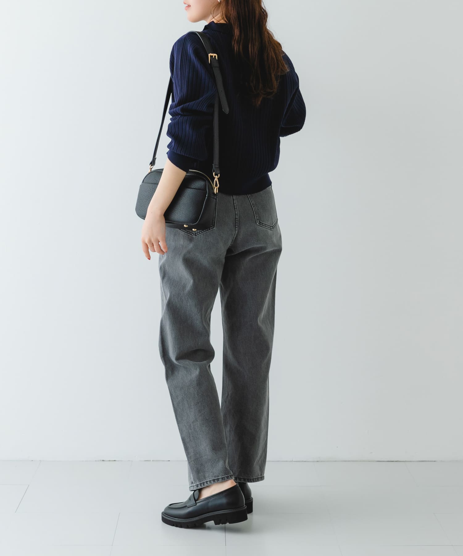 プラットフォームローファー BLACK 37