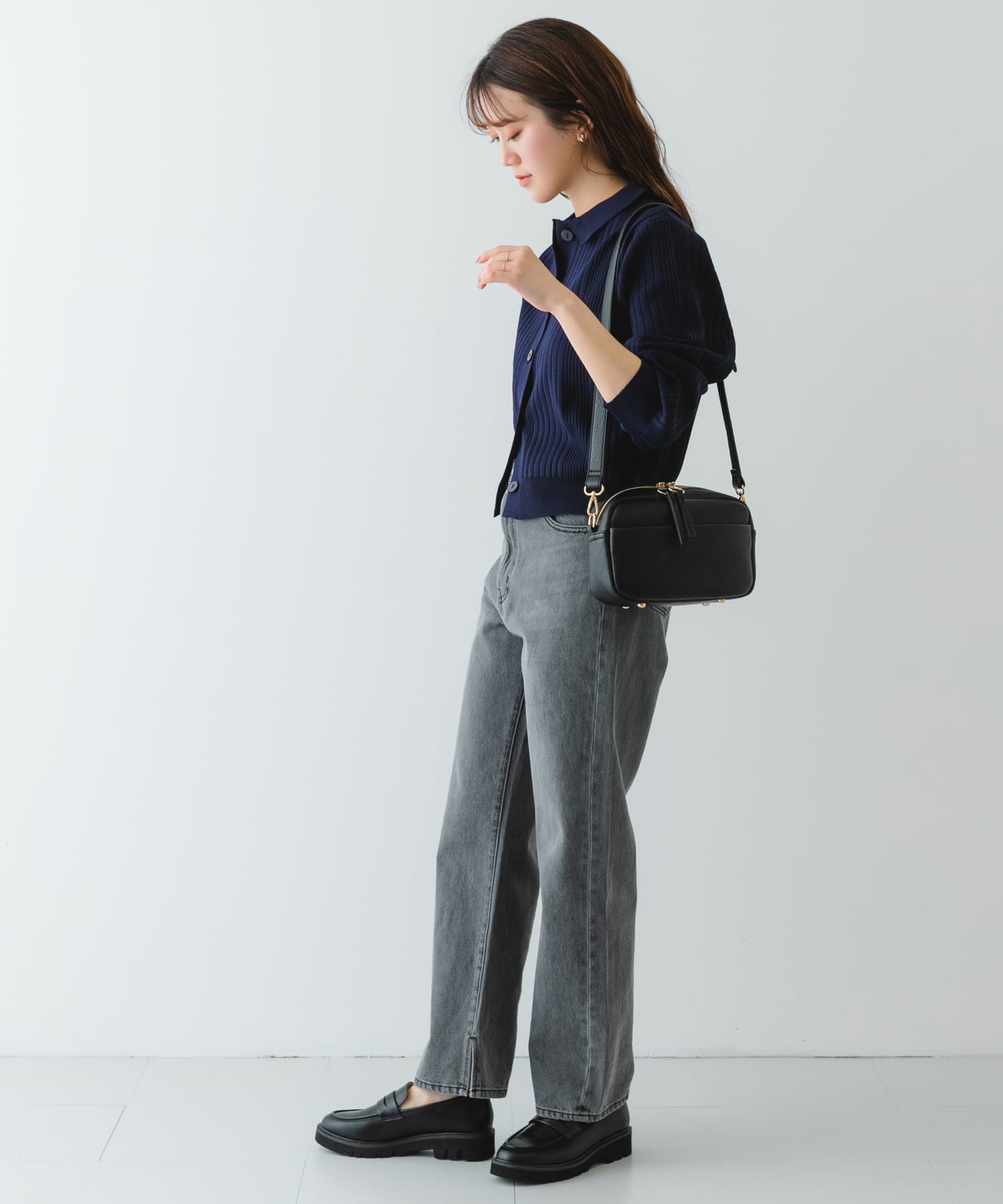 プラットフォームローファー BLACK 38