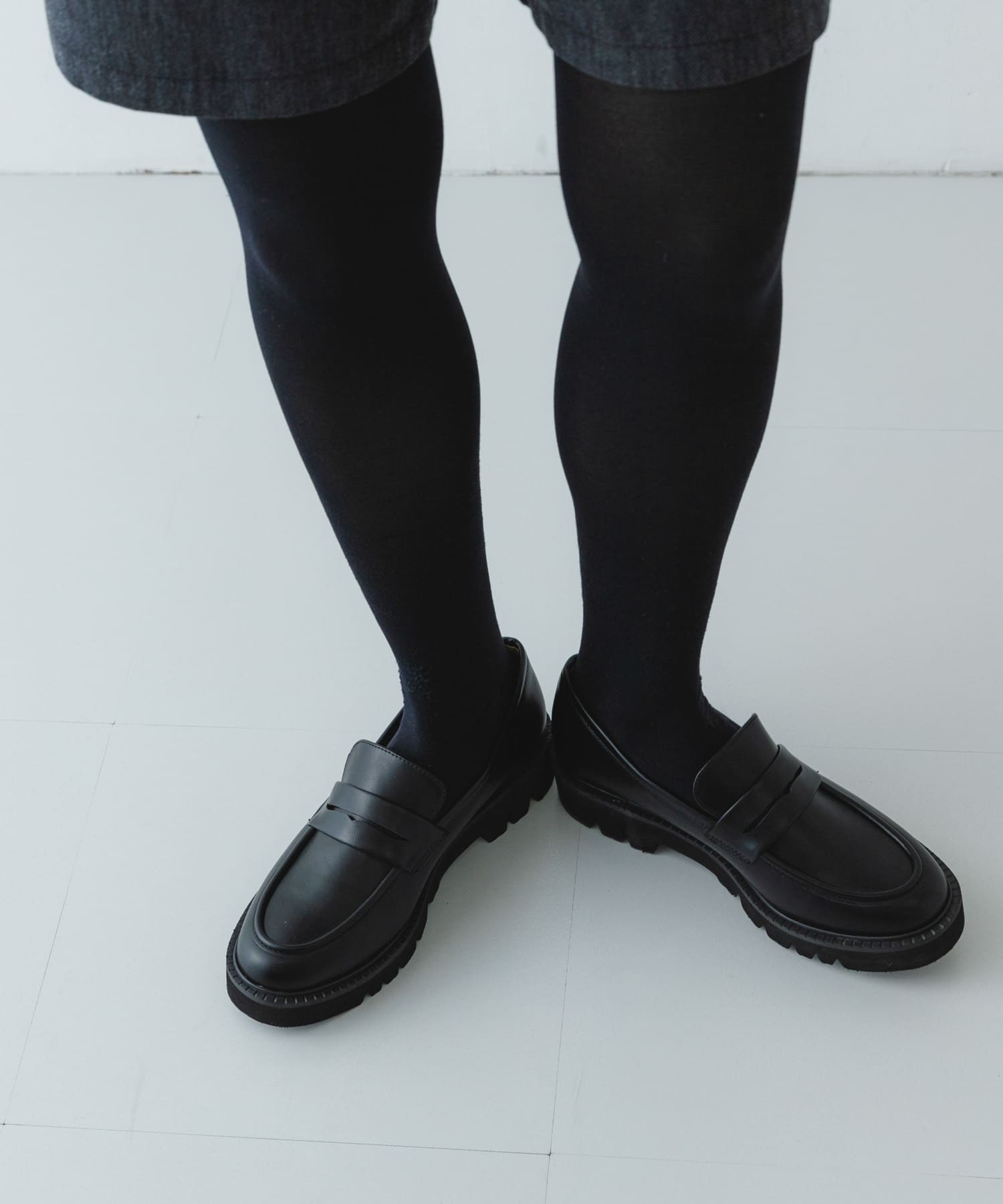 プラットフォームローファー BLACK 38