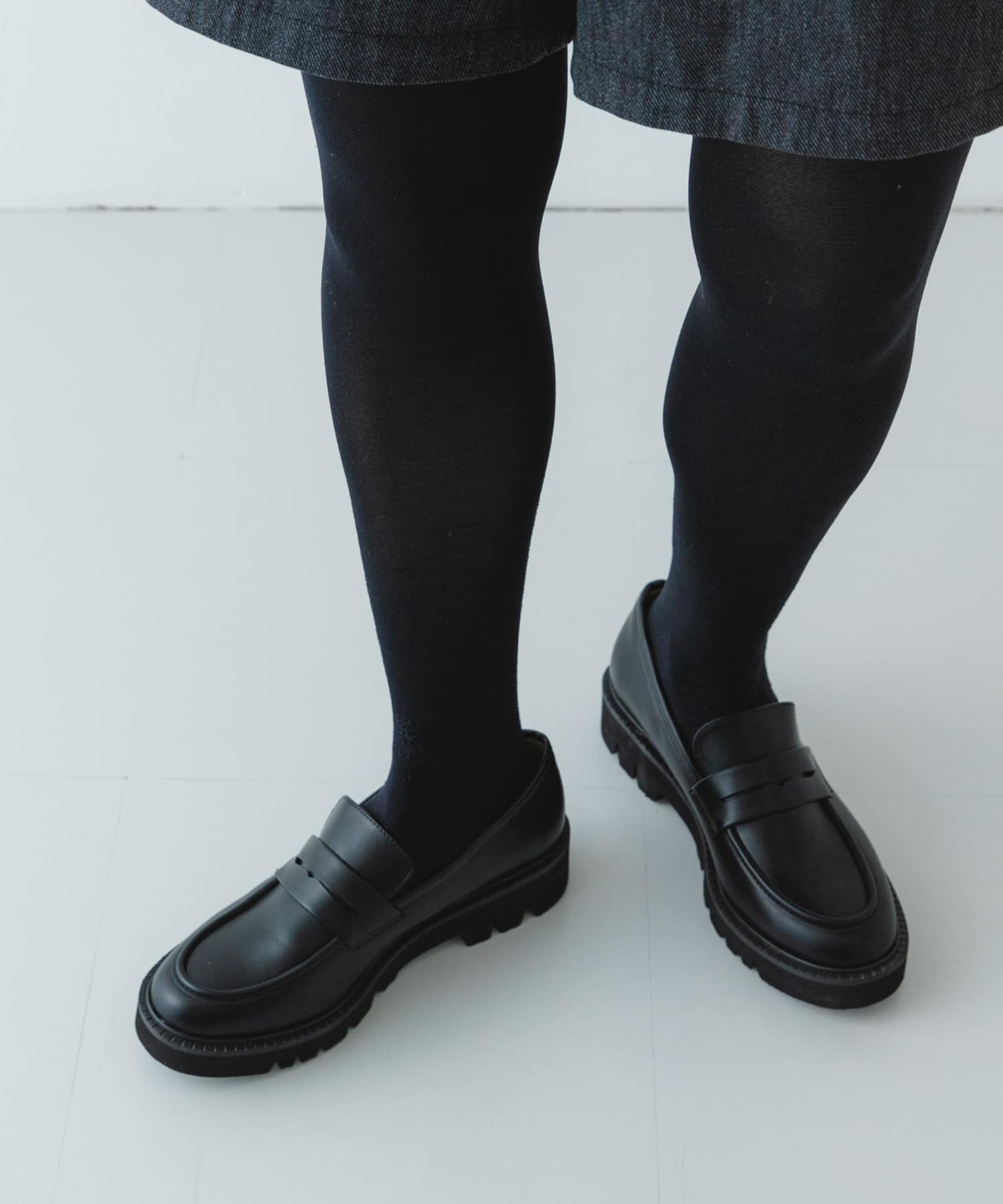 プラットフォームローファー BLACK 38