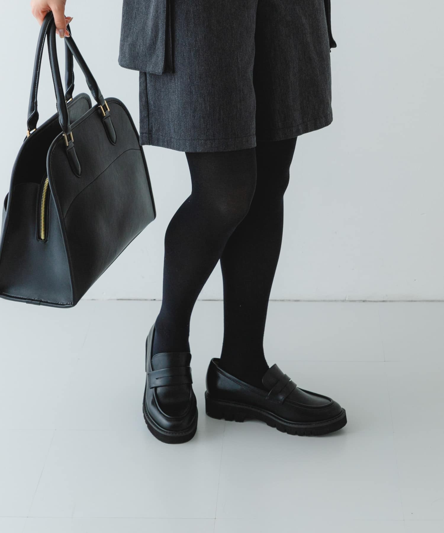 プラットフォームローファー BLACK 37
