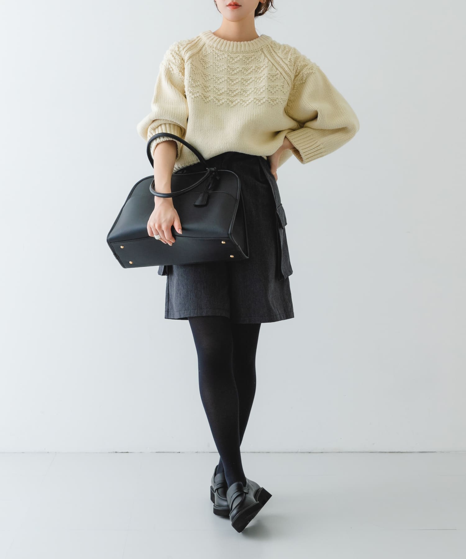 プラットフォームローファー BLACK 37