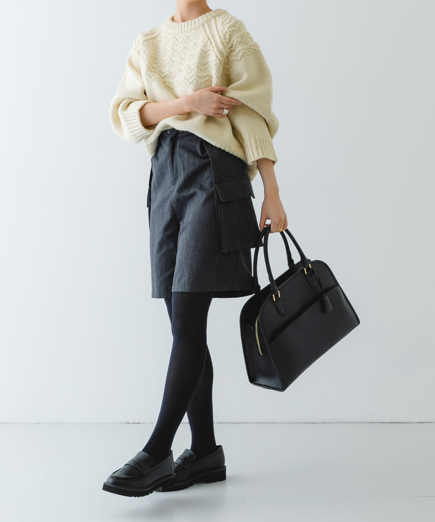 プラットフォームローファー BLACK 37