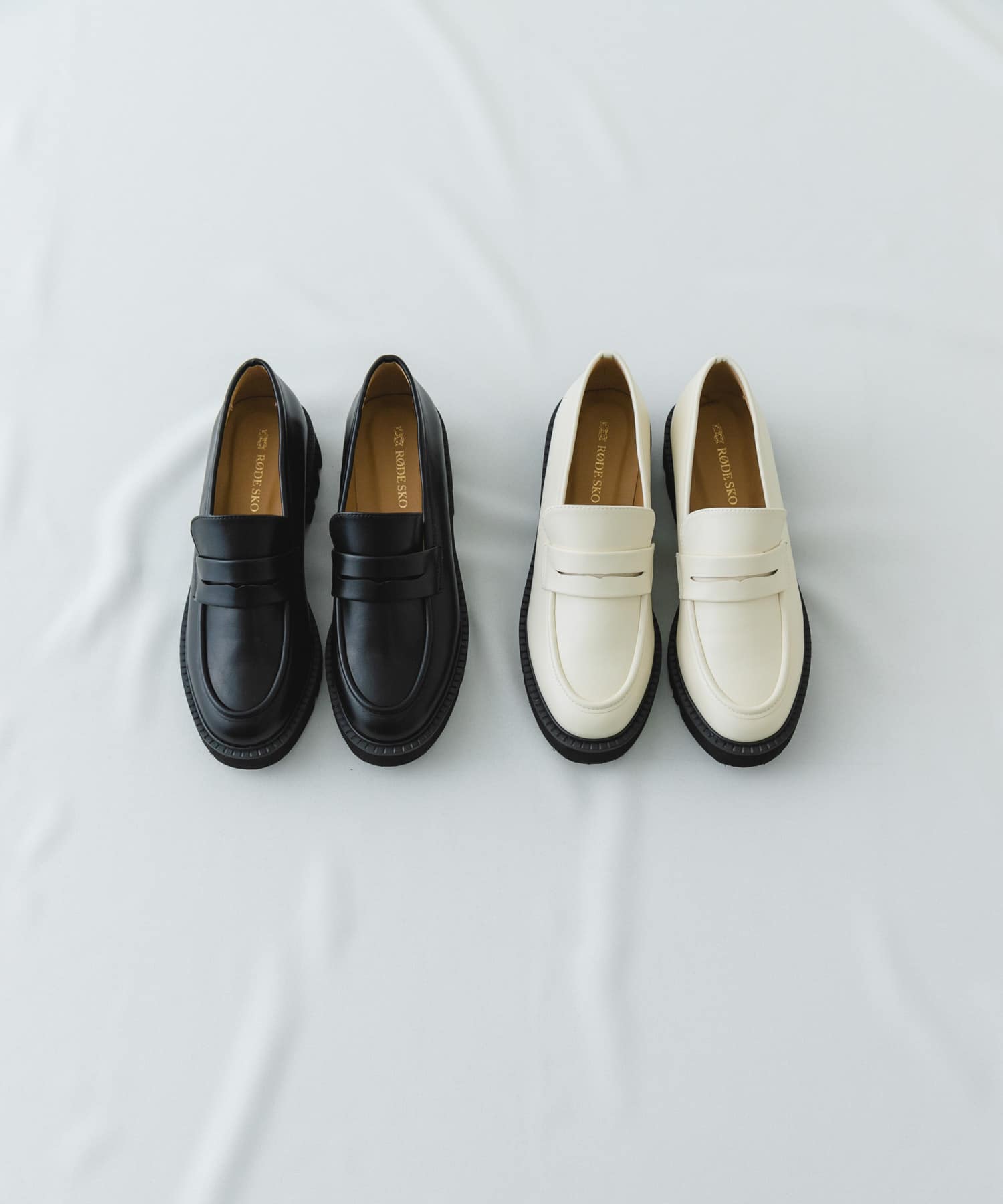 プラットフォームローファー BLACK 38