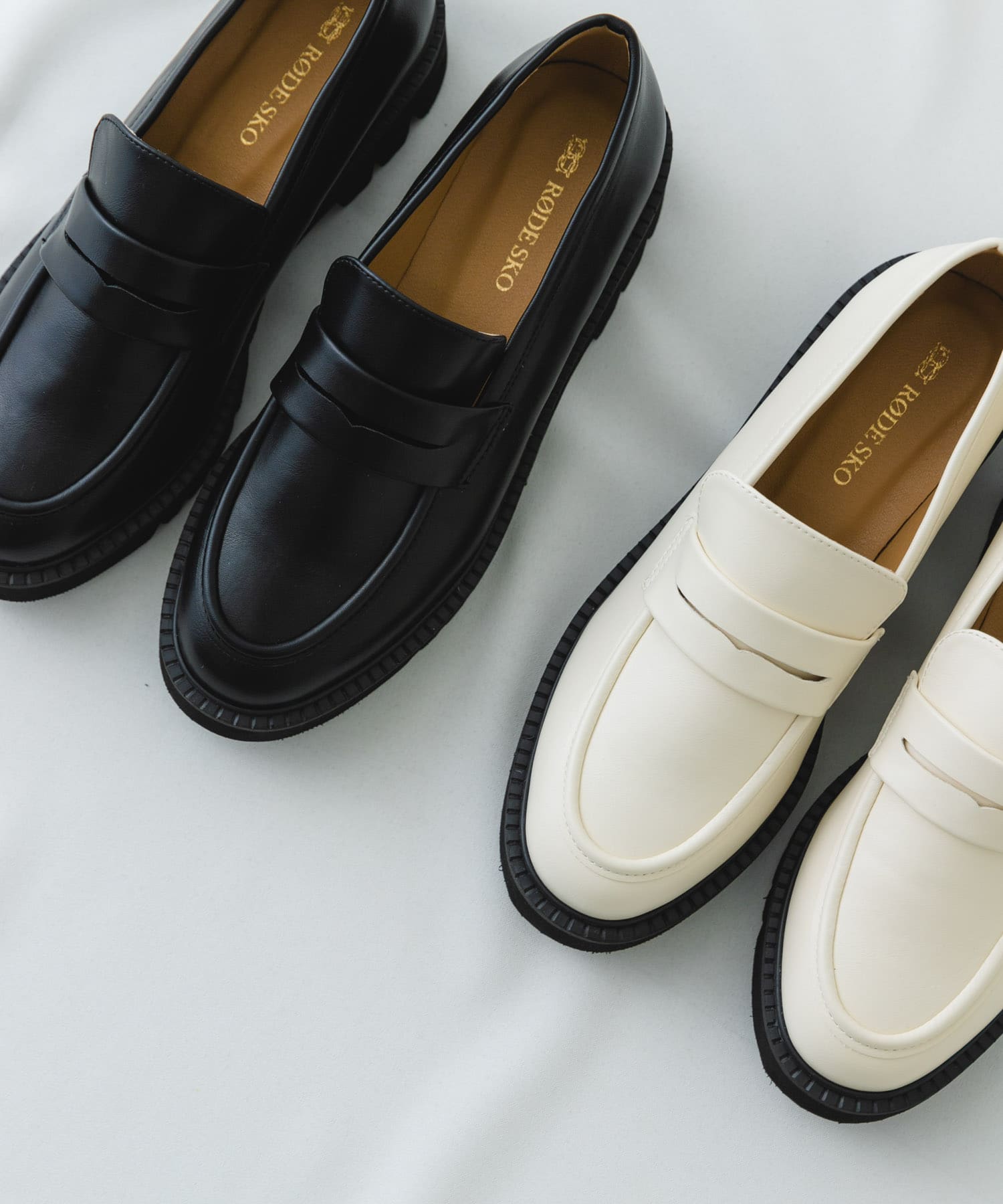 プラットフォームローファー BLACK 38