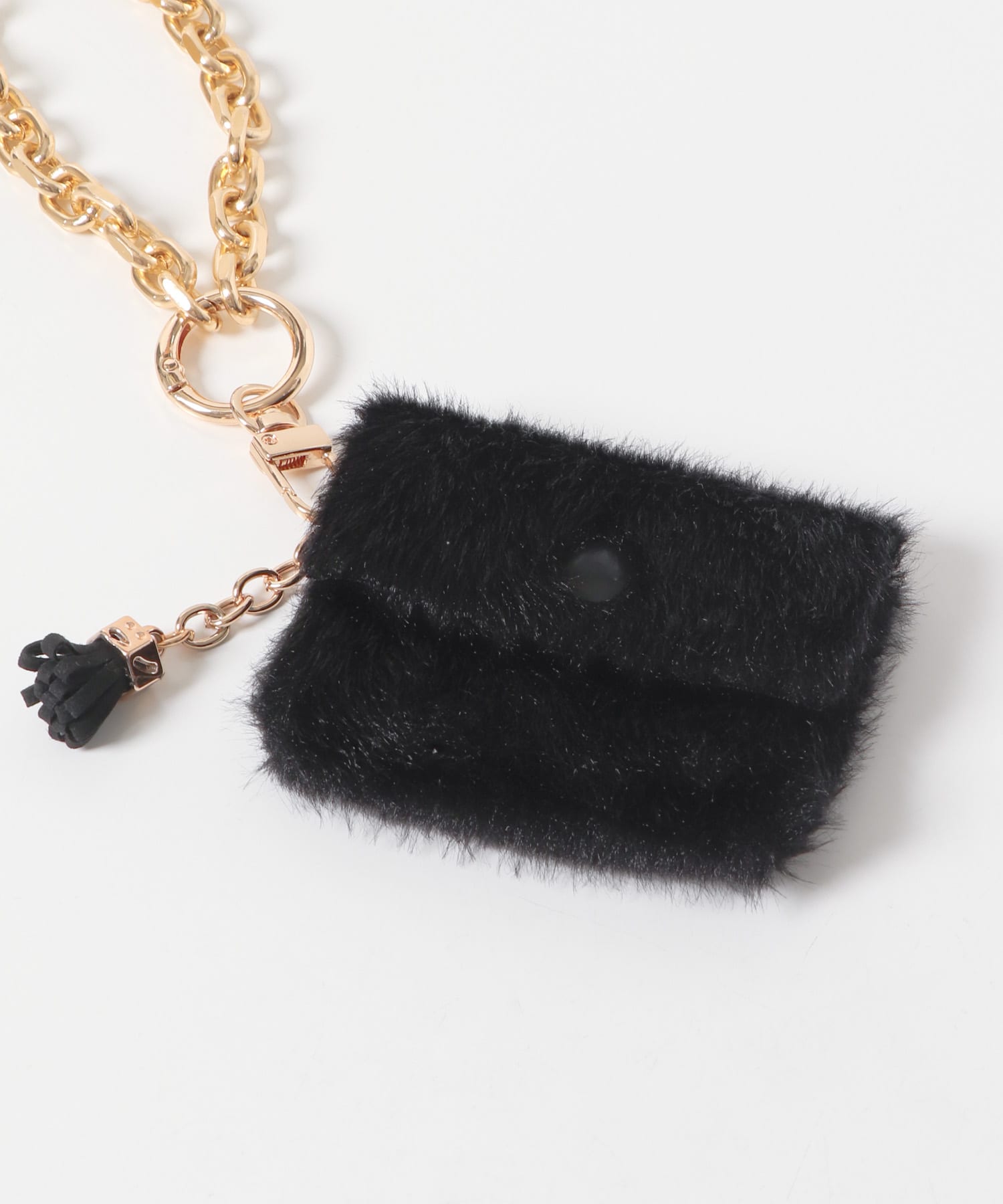 フラッフィミニポーチチャーム BLACK one