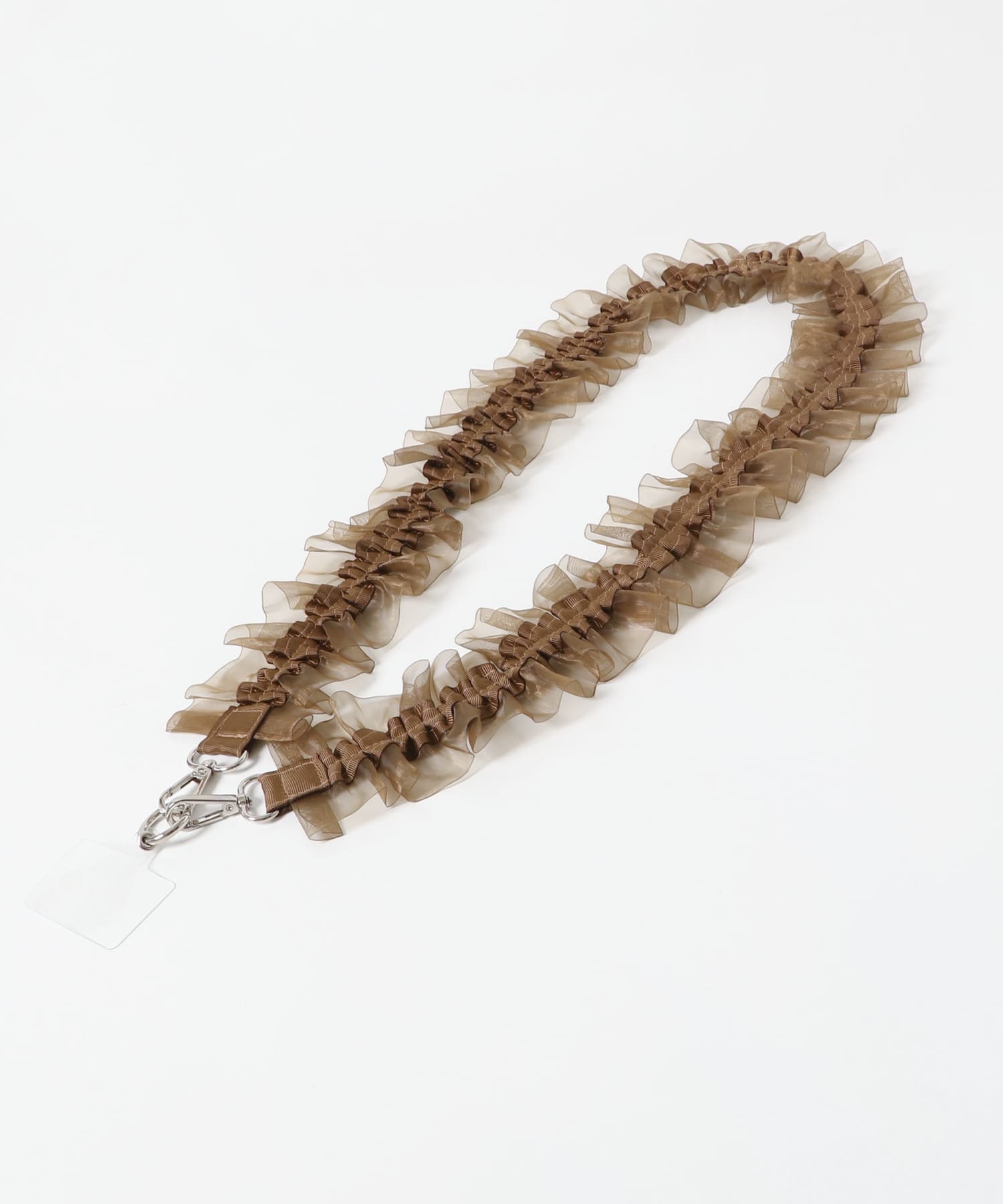 ギャザーチュールストラップ BROWN one