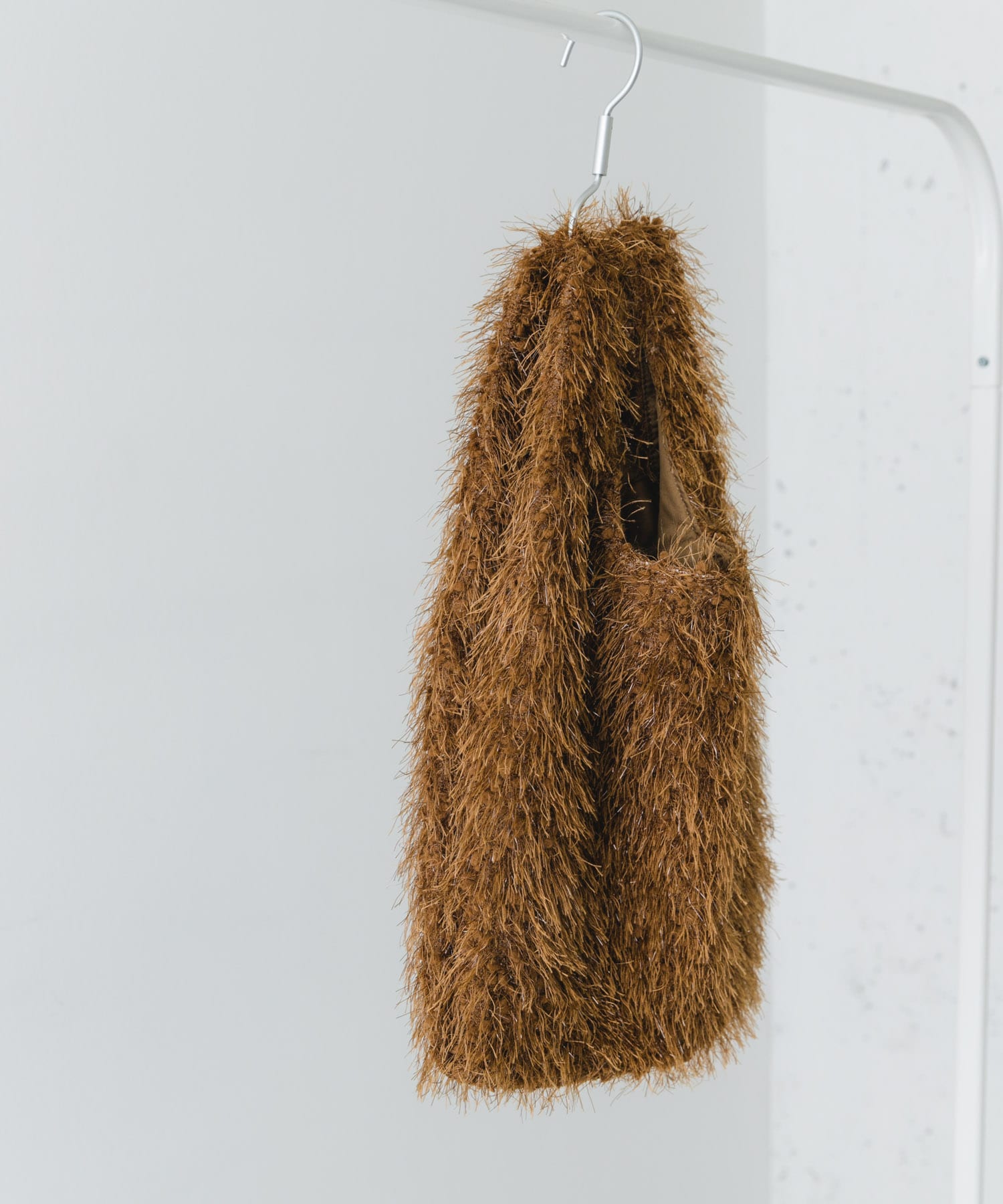 ラメシャギーショッパー BROWN one