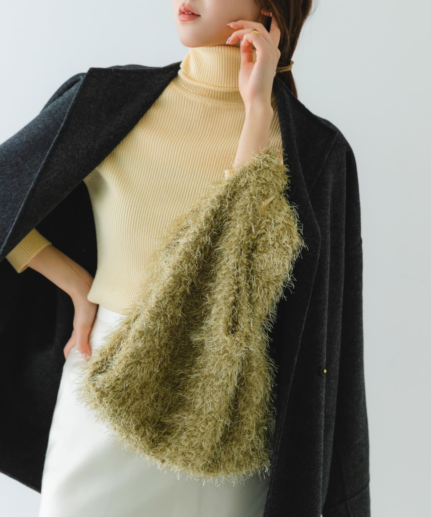 ラメシャギーショッパー BEIGE one