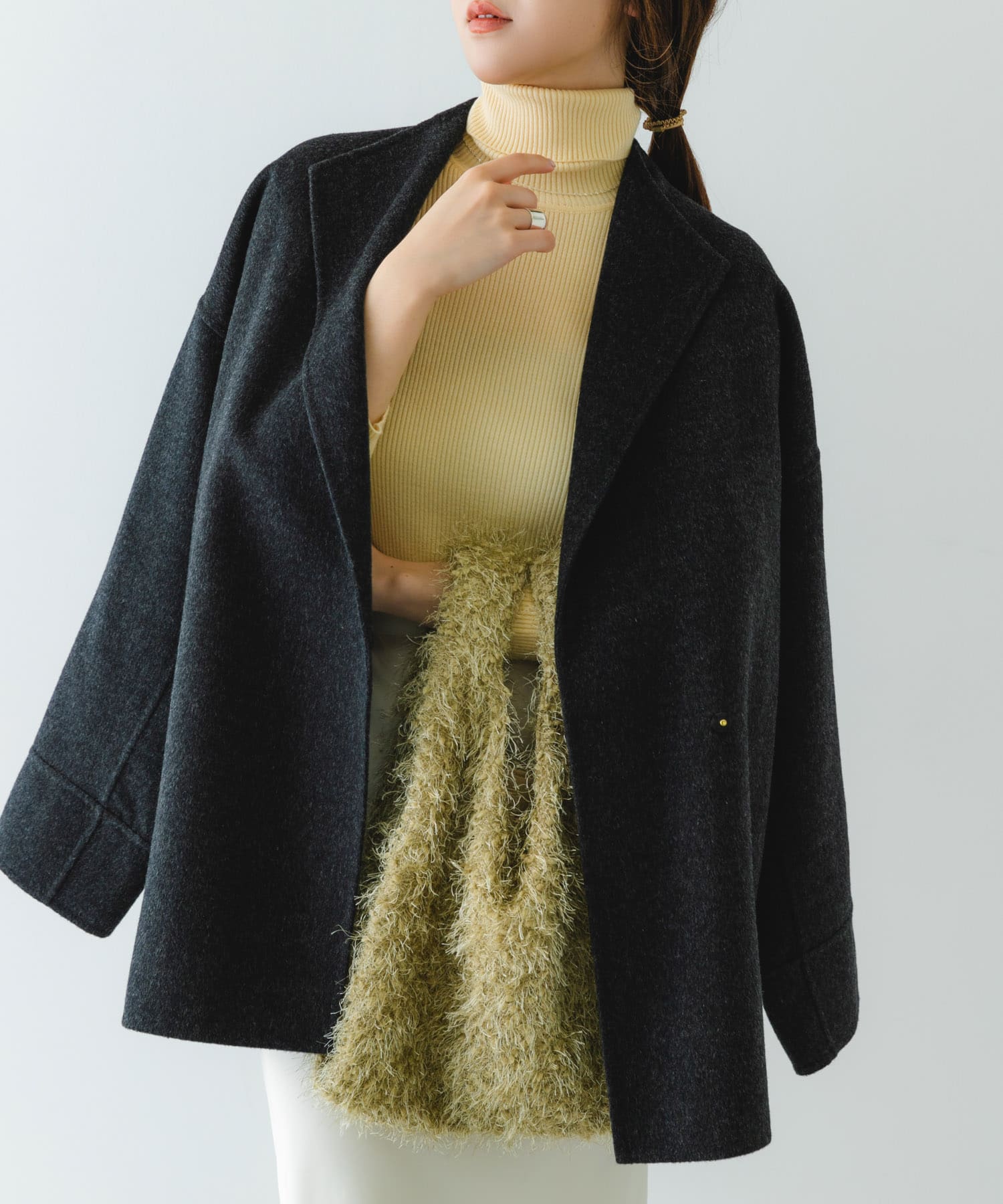 ラメシャギーショッパー BEIGE one