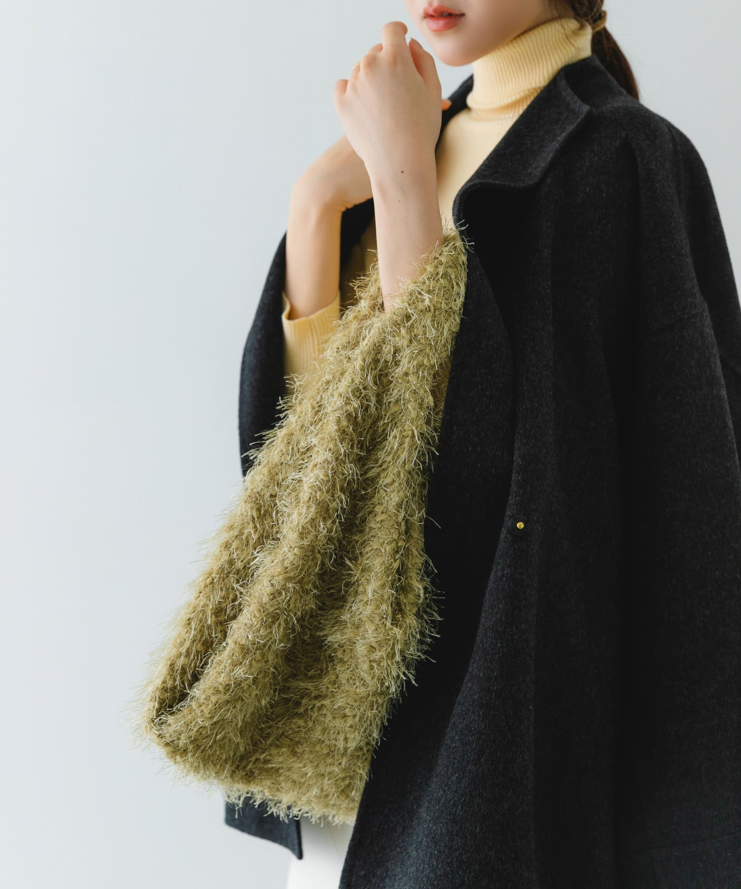 ラメシャギーショッパー BEIGE one