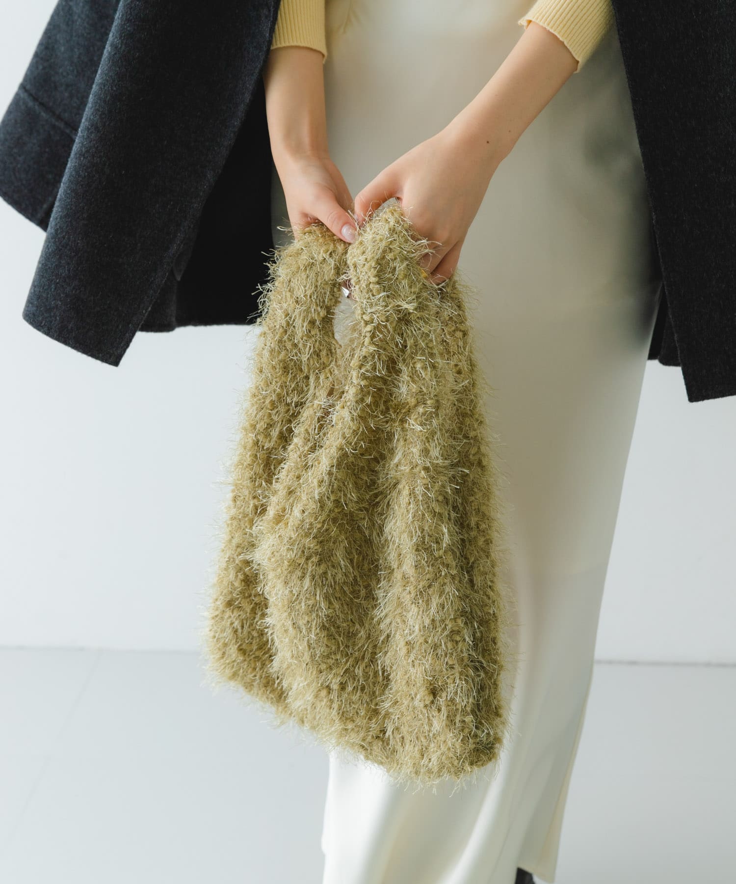 ラメシャギーショッパー BEIGE one