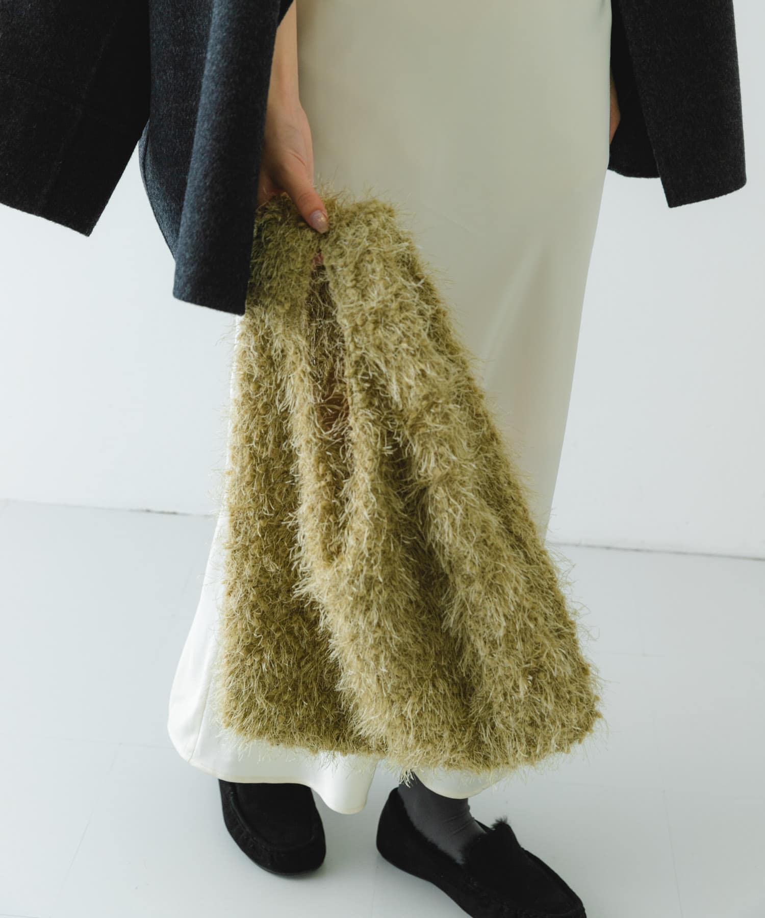 ラメシャギーショッパー BEIGE one