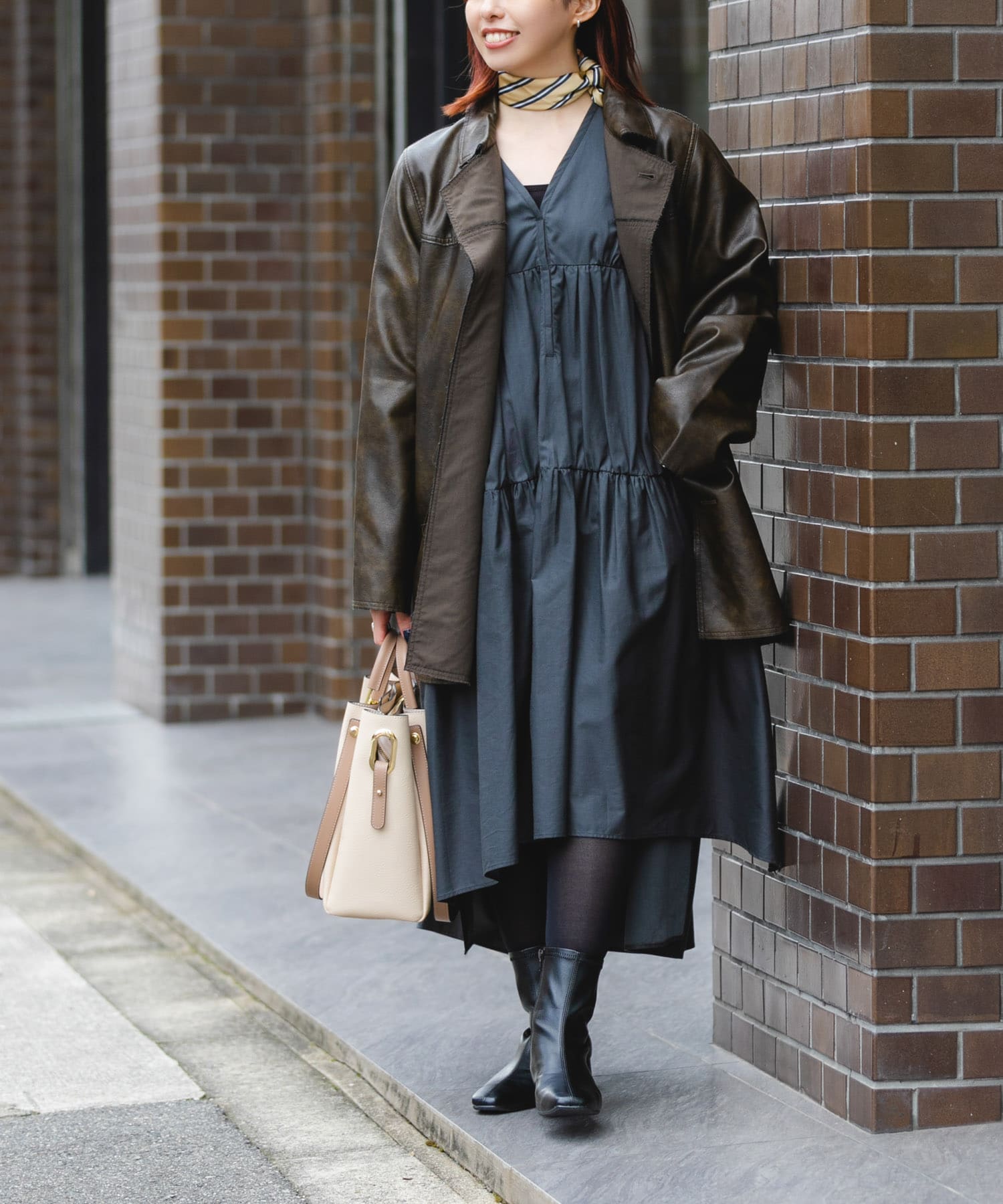 『MADE IN JAPAN』3センチスクエアトゥショートブーツ BLACK 37