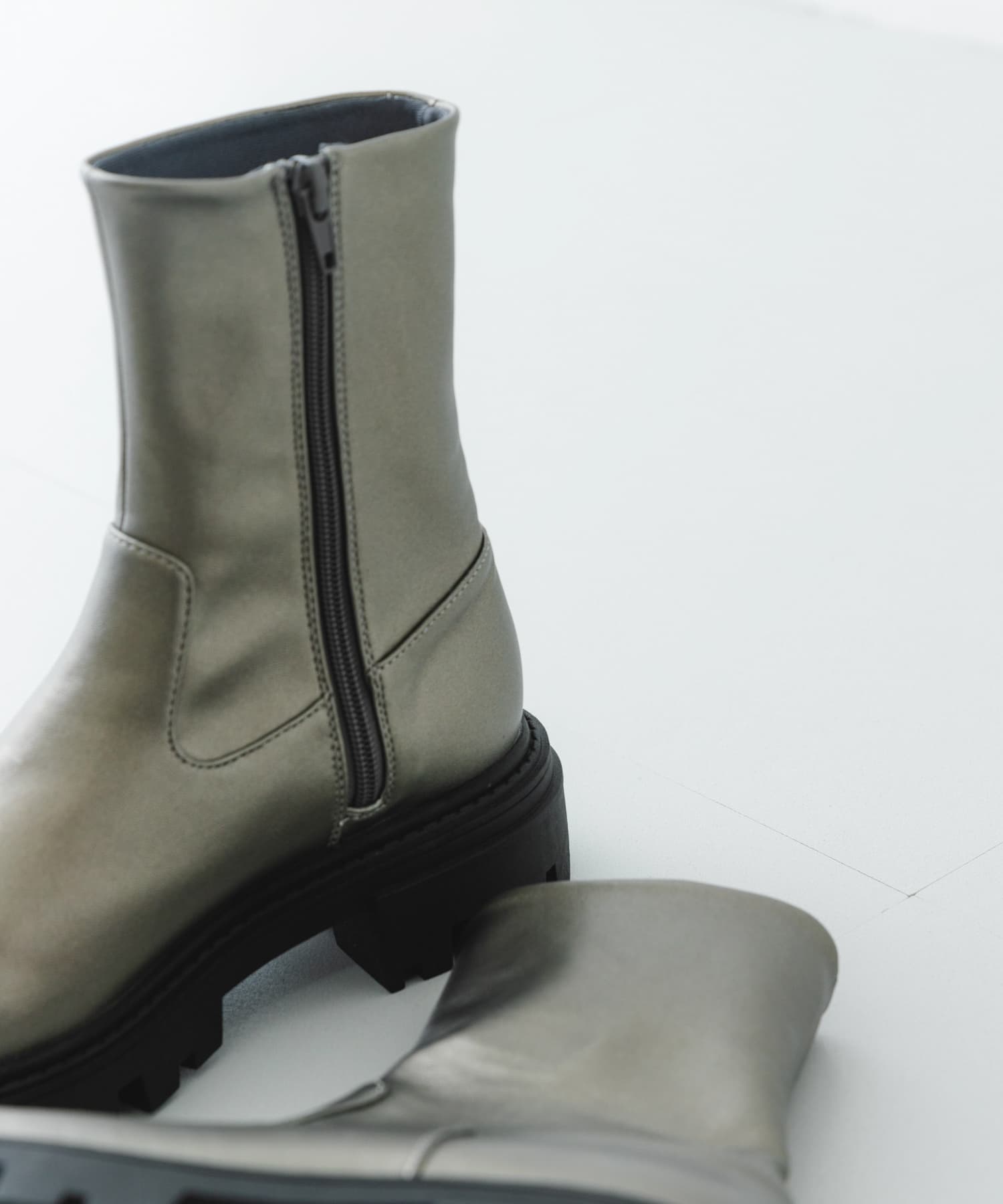 5cmストレッチブーツ GUN METAL 36