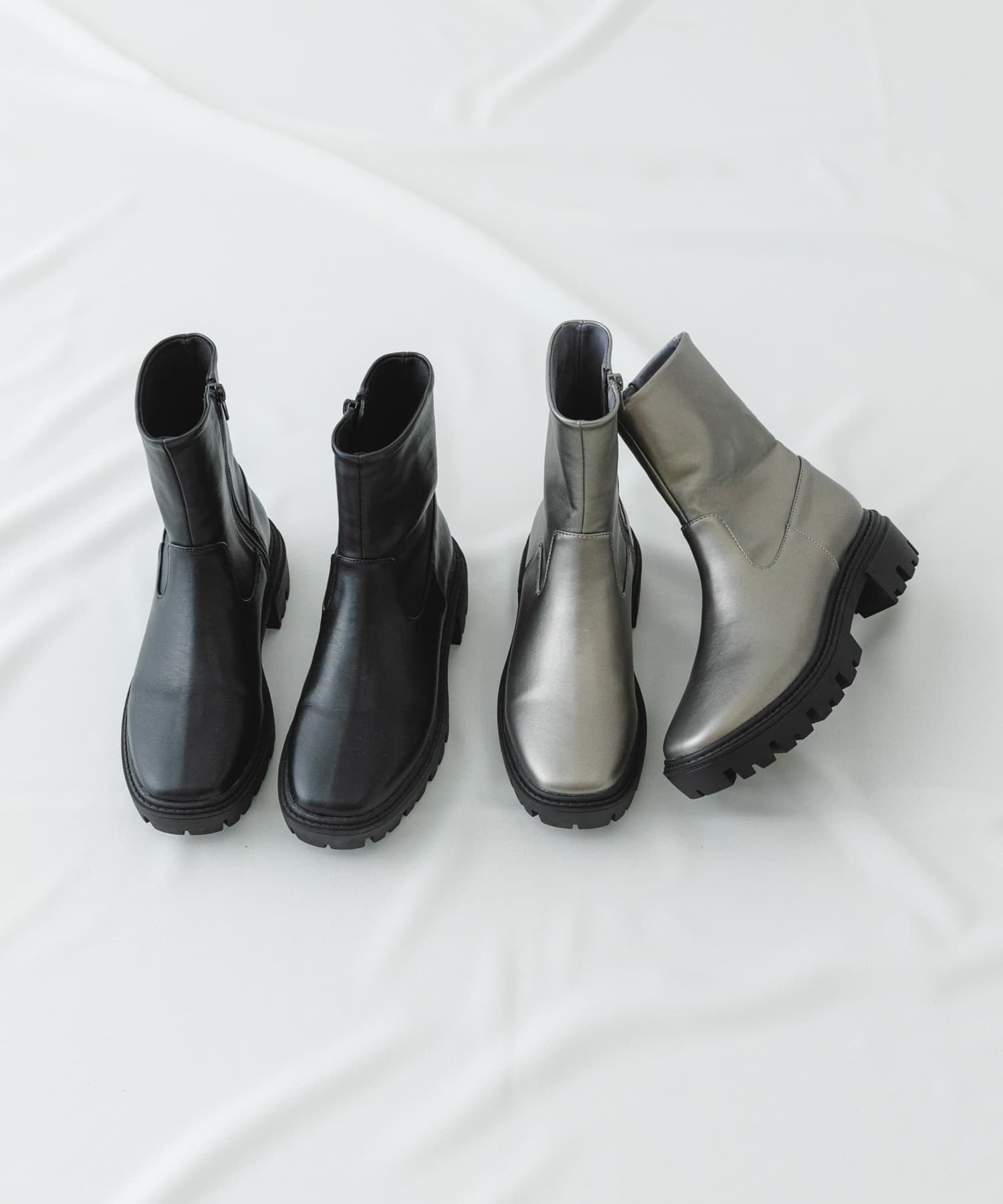 5cmストレッチブーツ GUN METAL 38