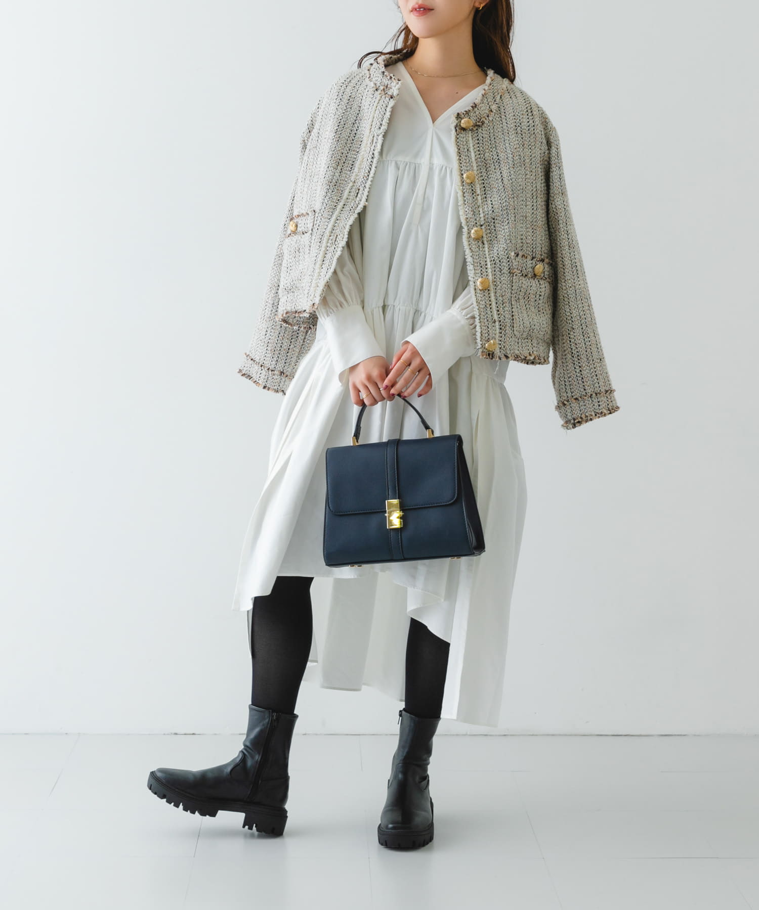 5cmストレッチブーツ BLACK 36