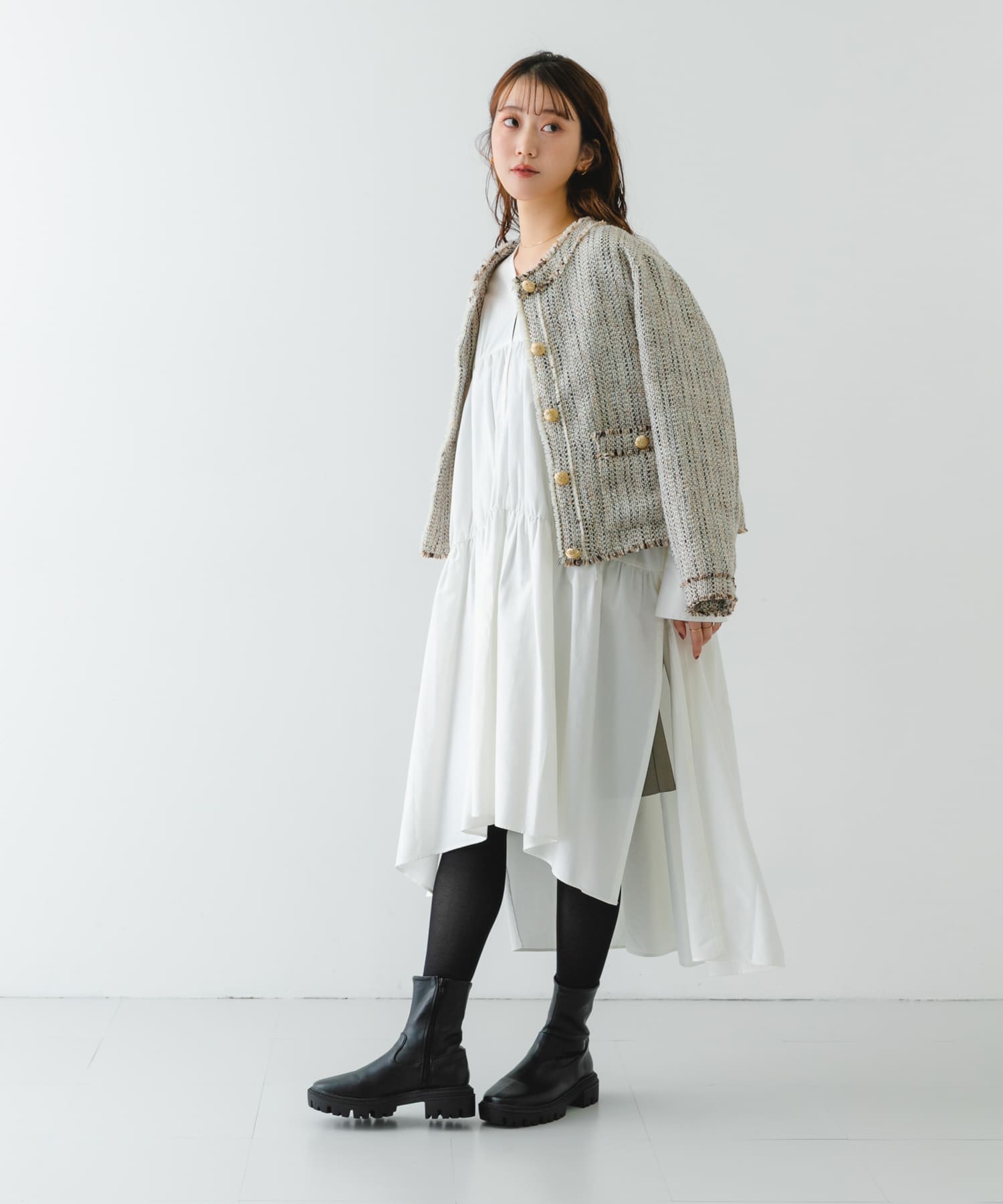 5cmストレッチブーツ BLACK 36