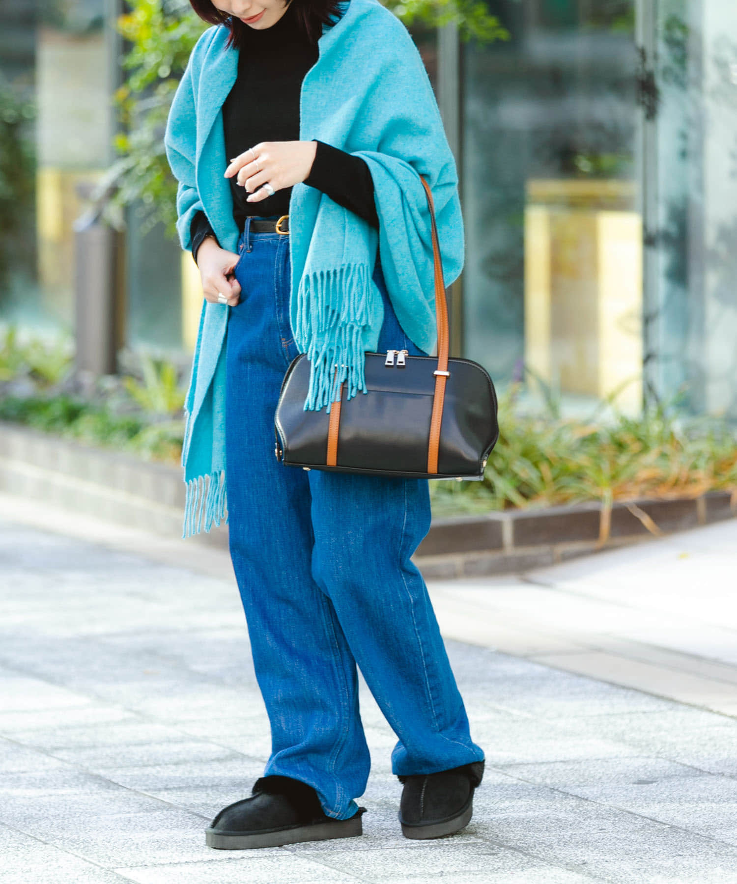 フラッフィスリッパ BLACK 37