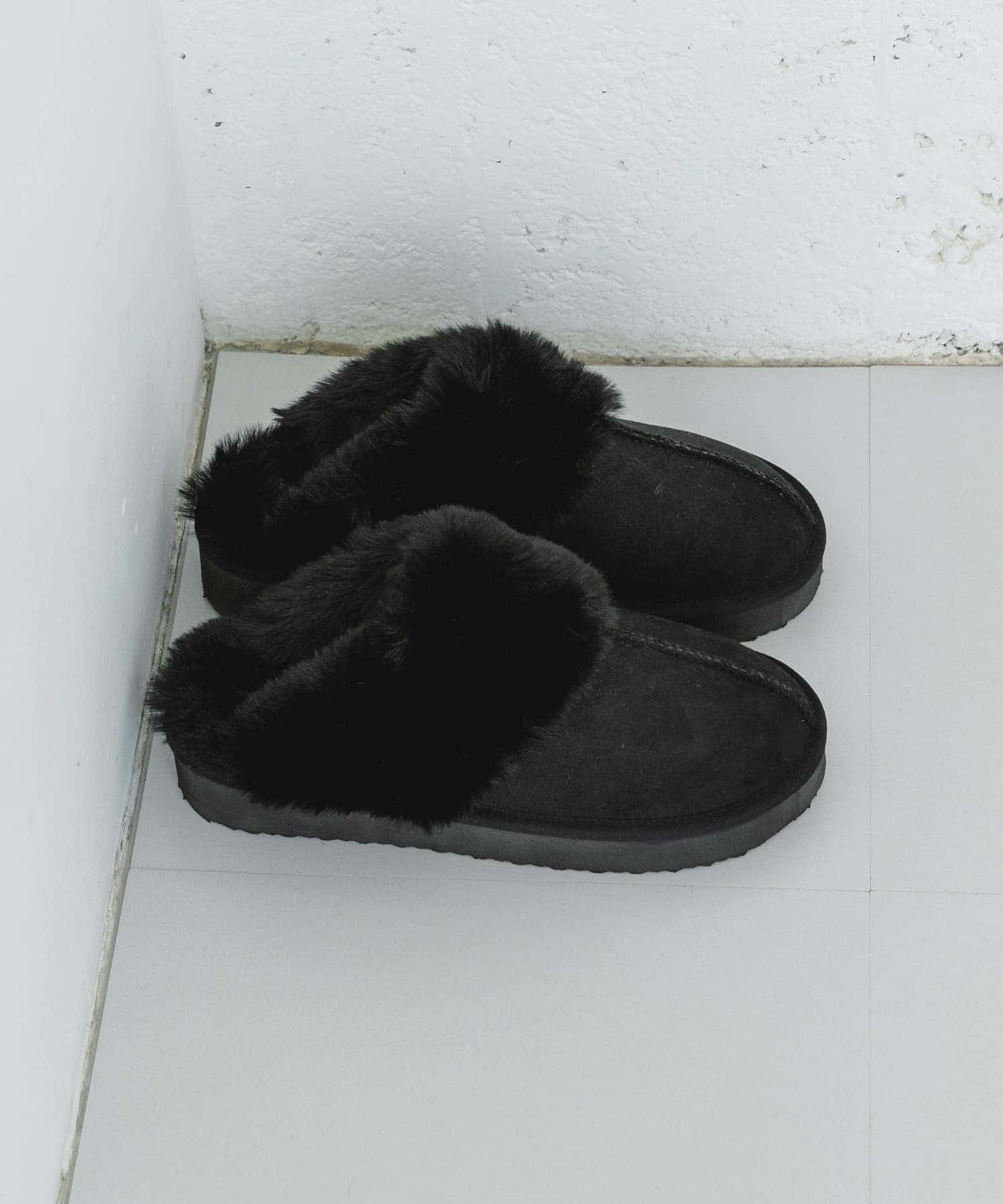 フラッフィスリッパ BLACK 37