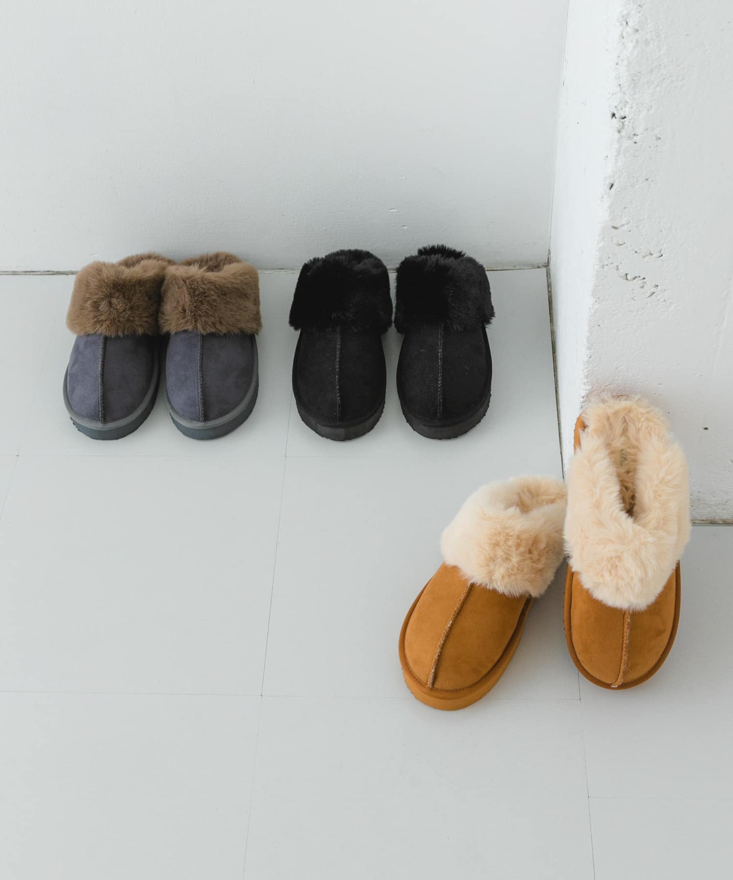 フラッフィスリッパ BLACK 38