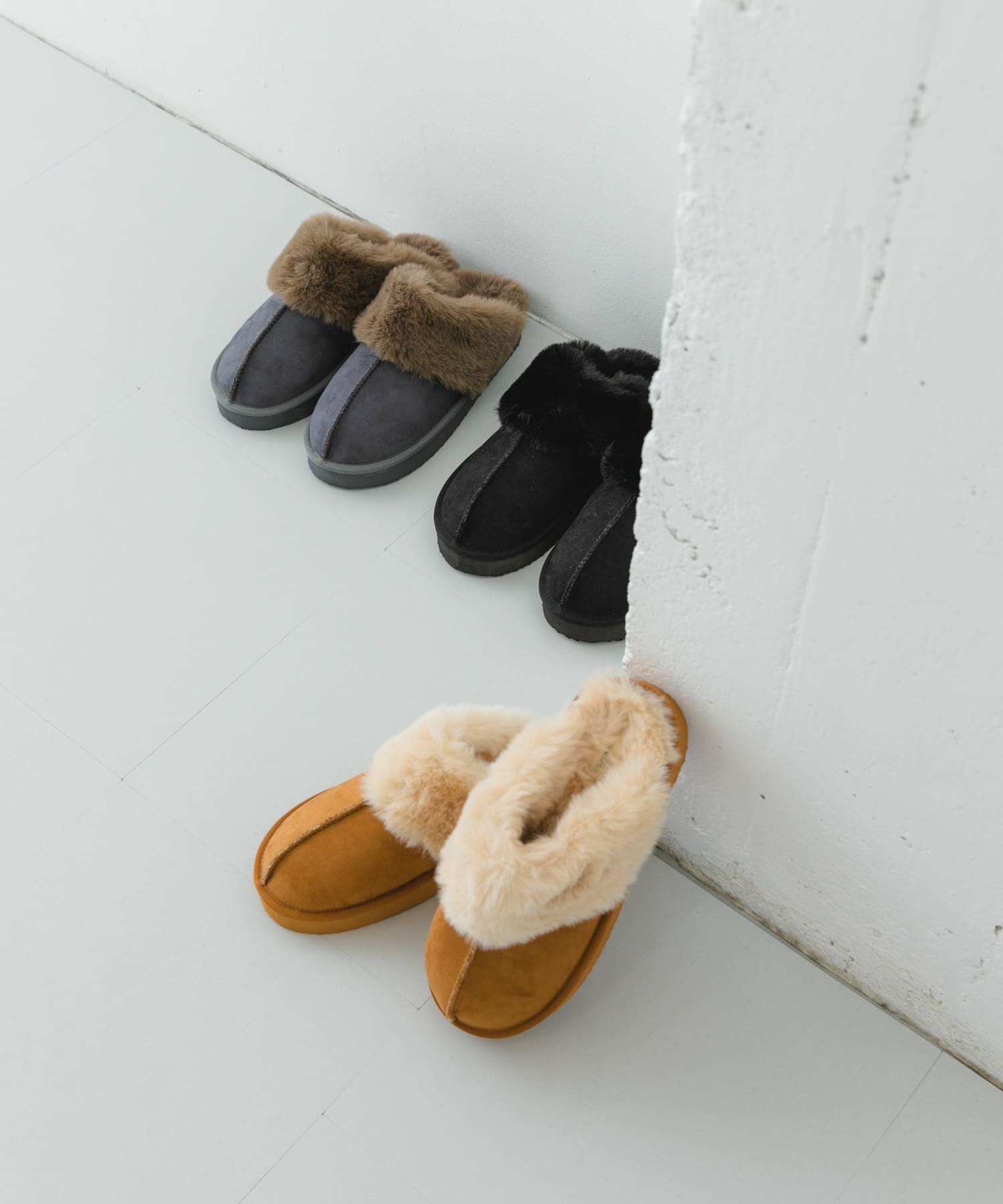 フラッフィスリッパ BLACK 38